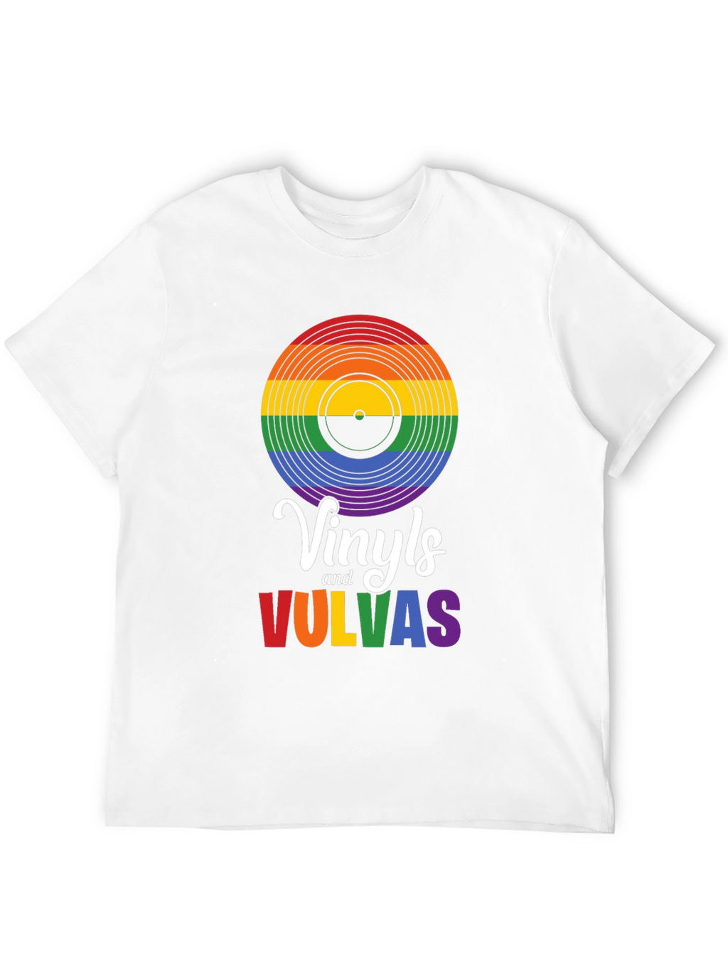 Rainbow Vinyls & Vulvas T-Shirt - Pride Tee