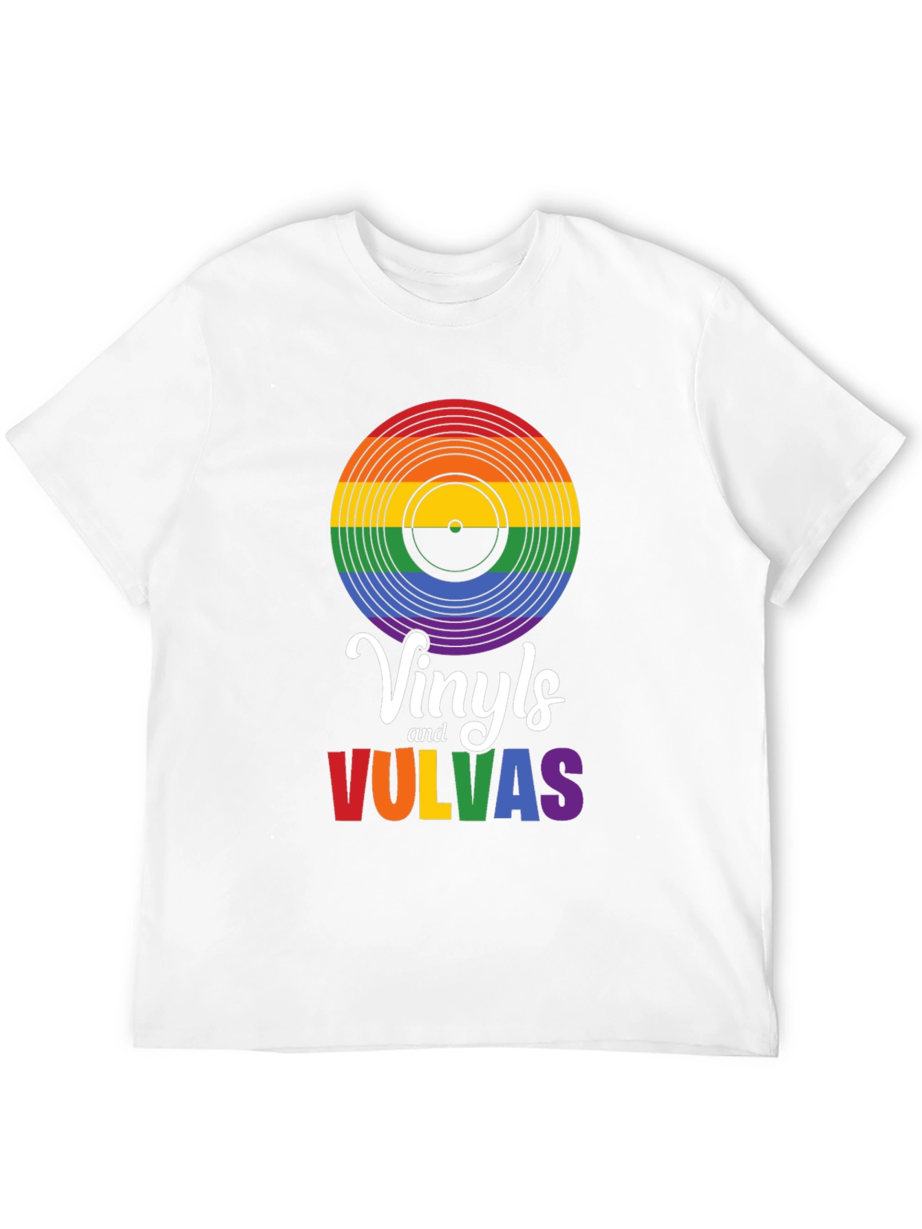 Rainbow Vinyls & Vulvas T-Shirt - Pride Tee