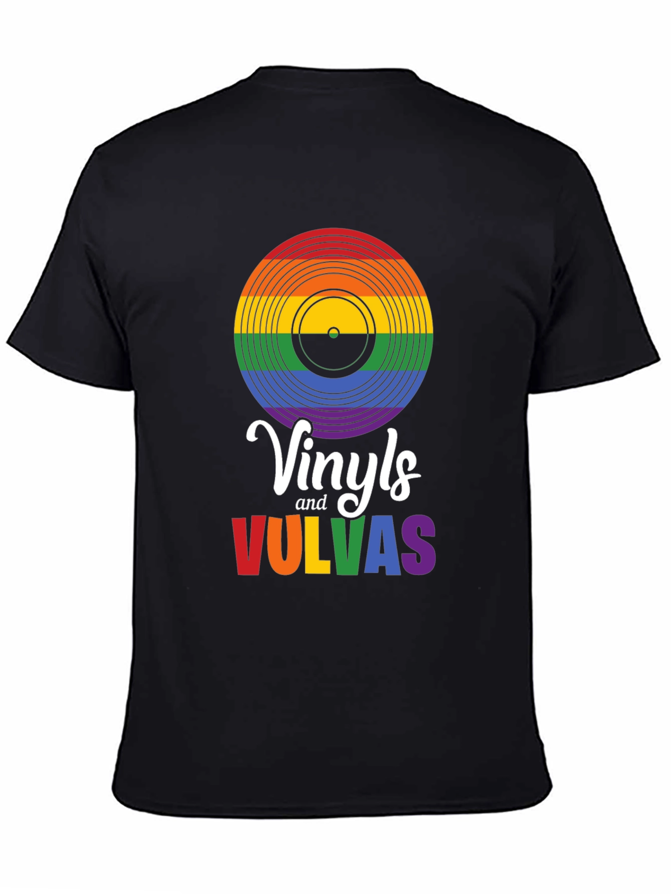 Rainbow Vinyls & Vulvas T-Shirt - Pride Tee