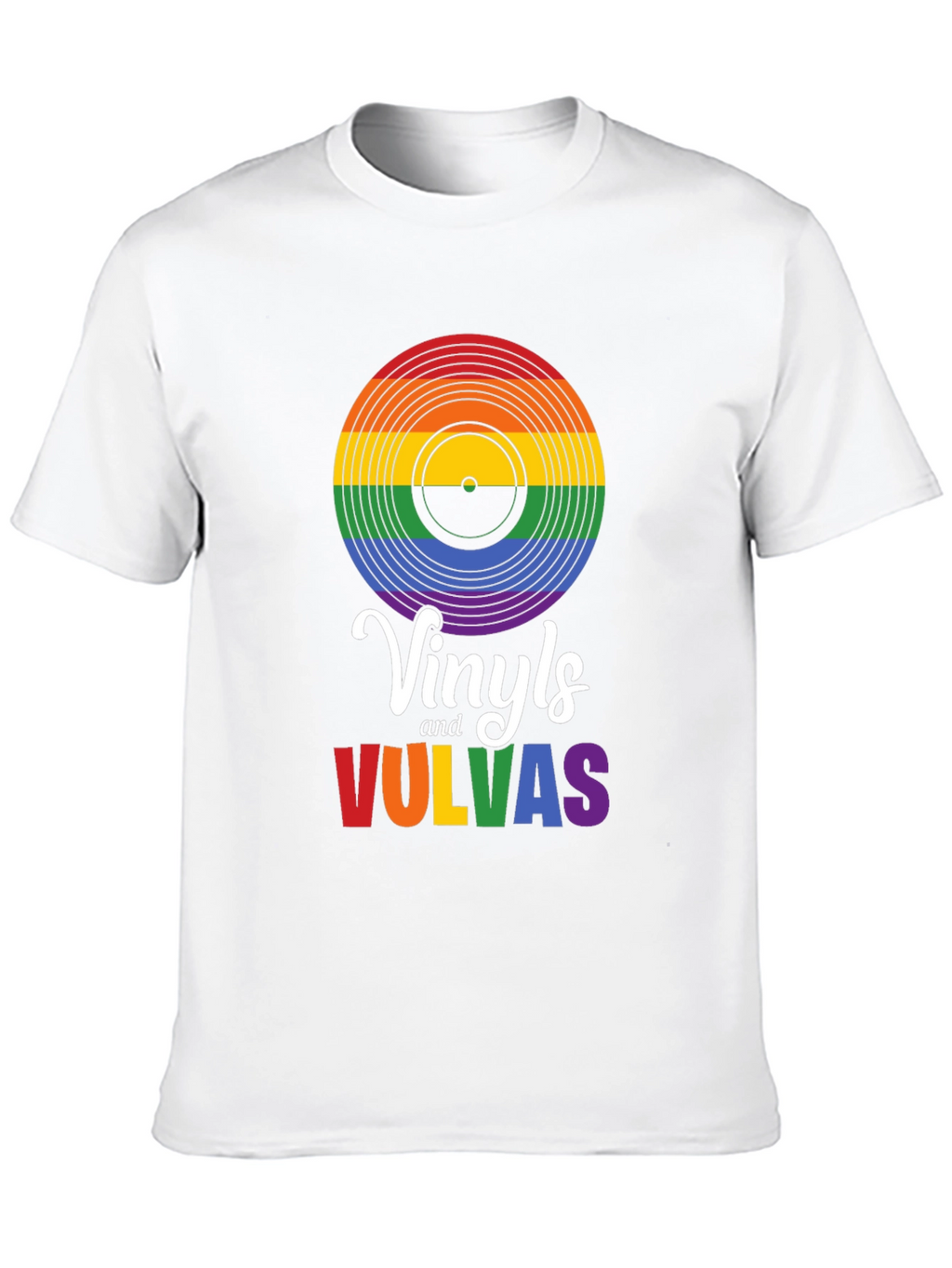 Rainbow Vinyls & Vulvas T-Shirt - Pride Tee