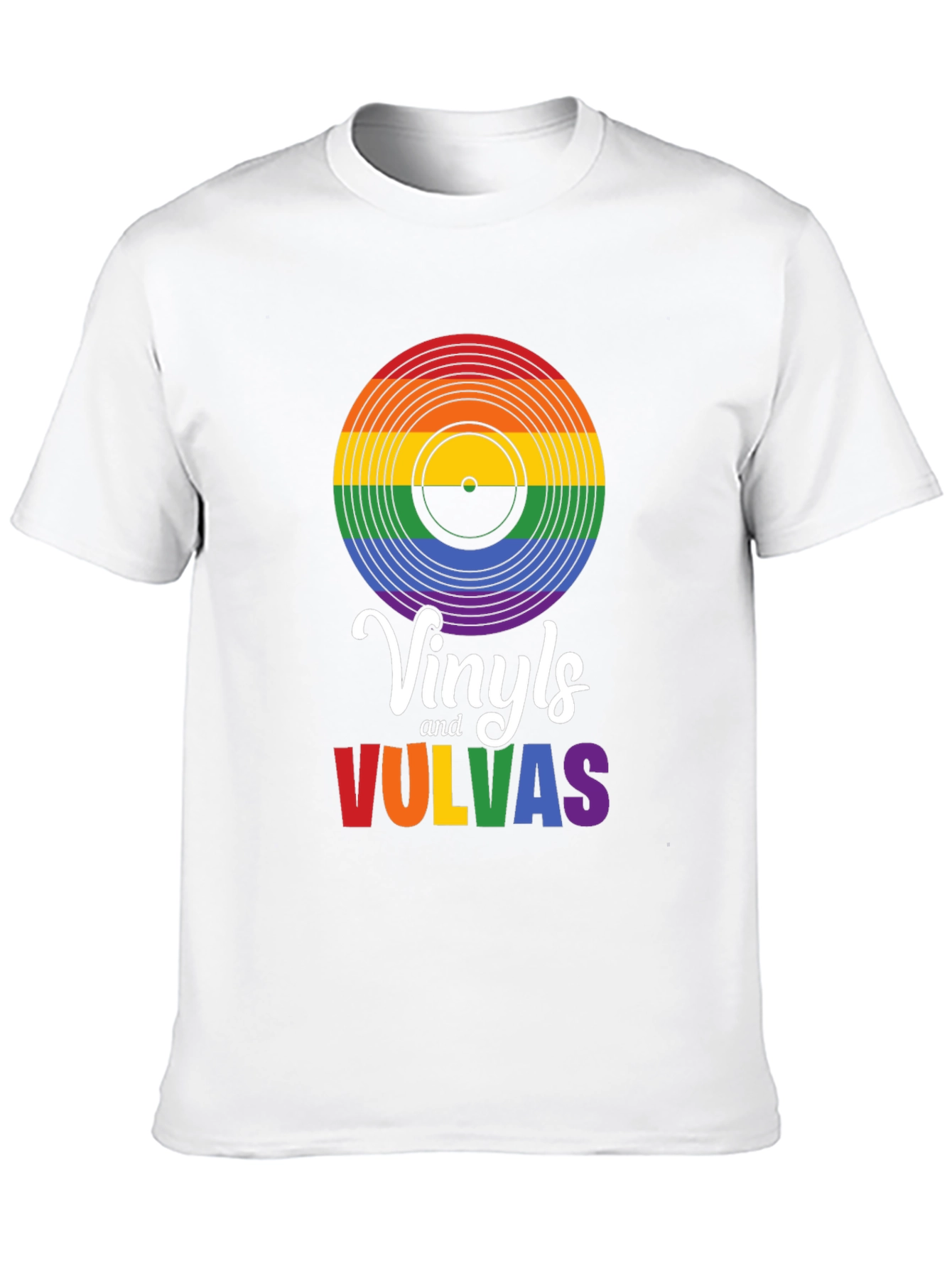 Rainbow Vinyls & Vulvas T-Shirt - Pride Tee