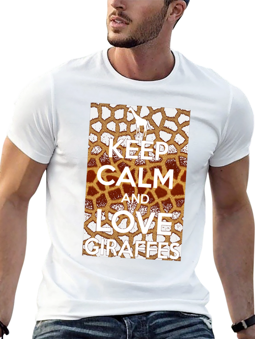 Keep Calm Love Giraffes Graphic Tee