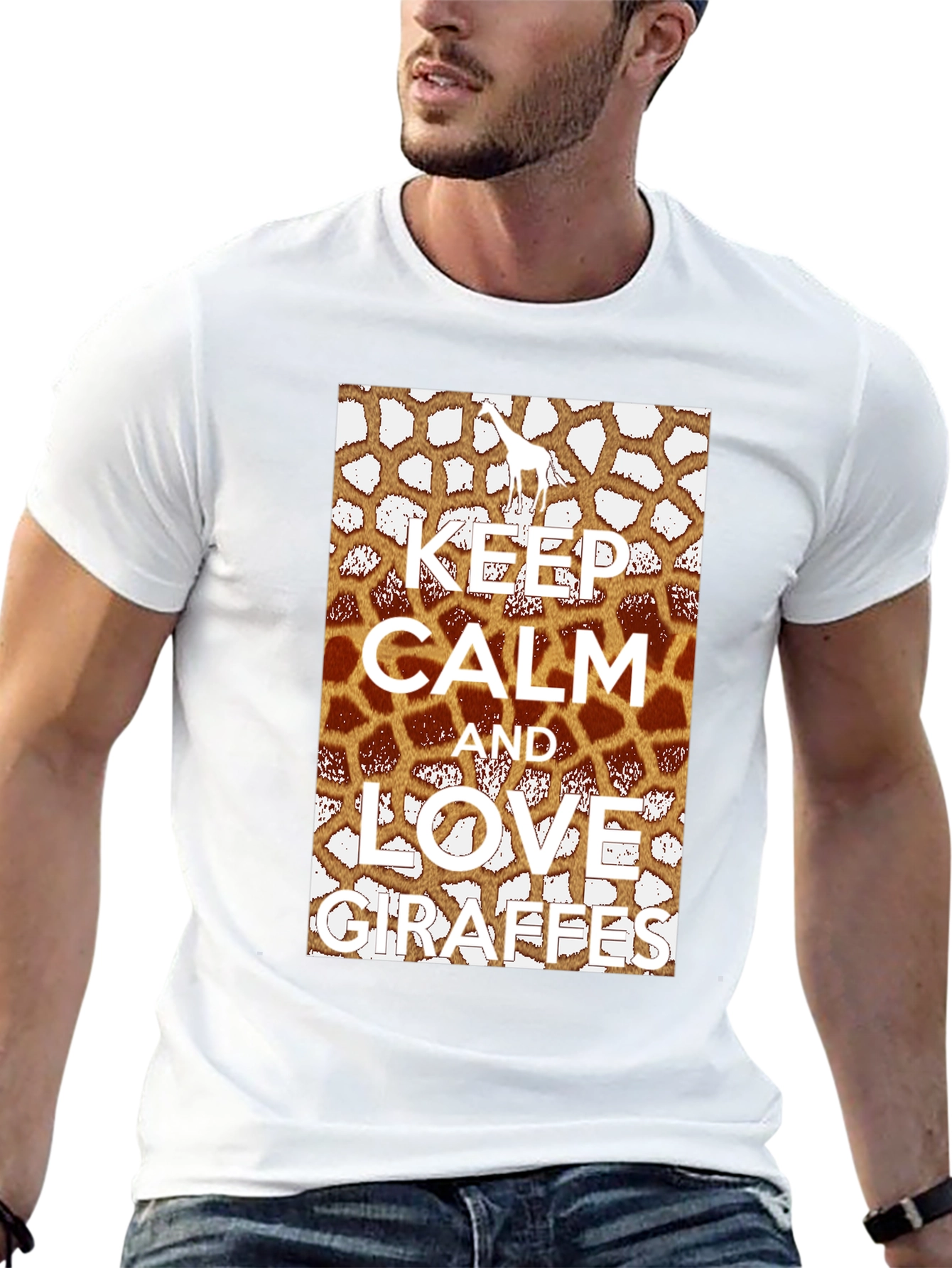 Keep Calm Love Giraffes Graphic Tee