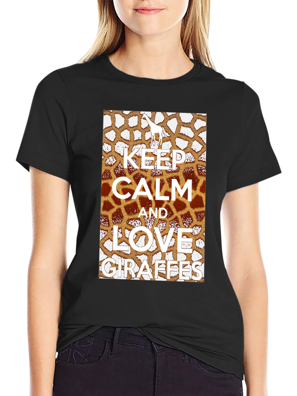 Keep Calm Love Giraffes Graphic Tee