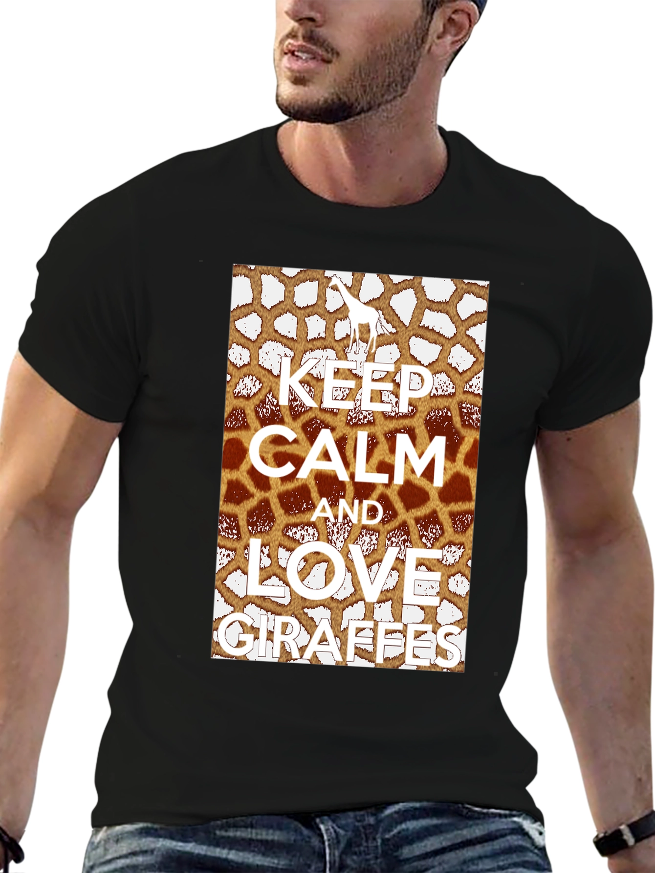 Keep Calm Love Giraffes Graphic Tee
