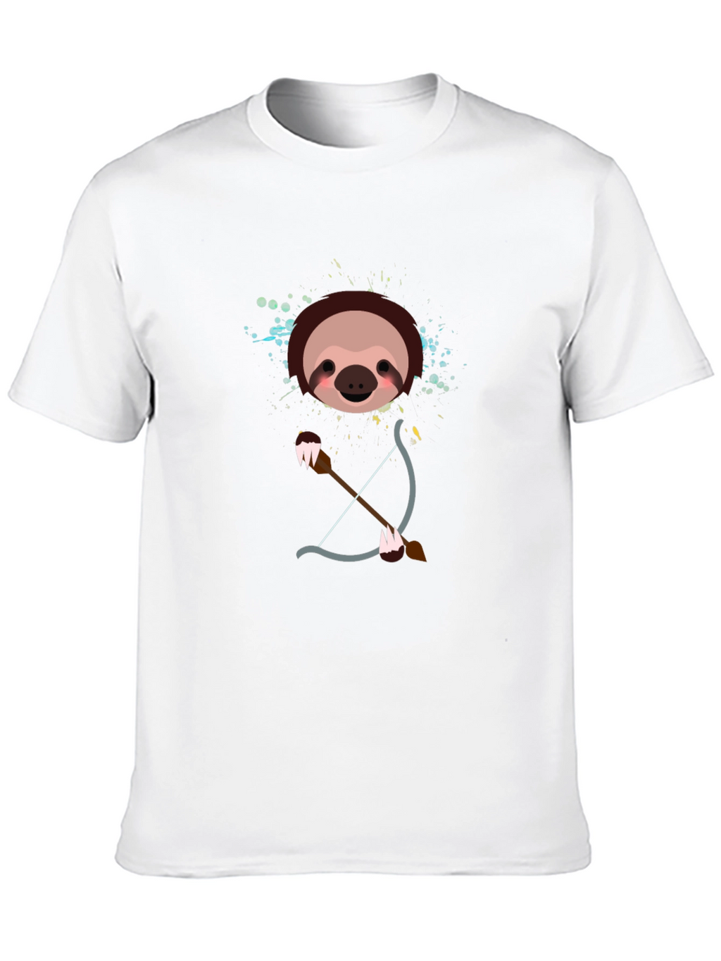 Sloth Archer Graphic Tee - Funny Cartoon Animal T-Shirt