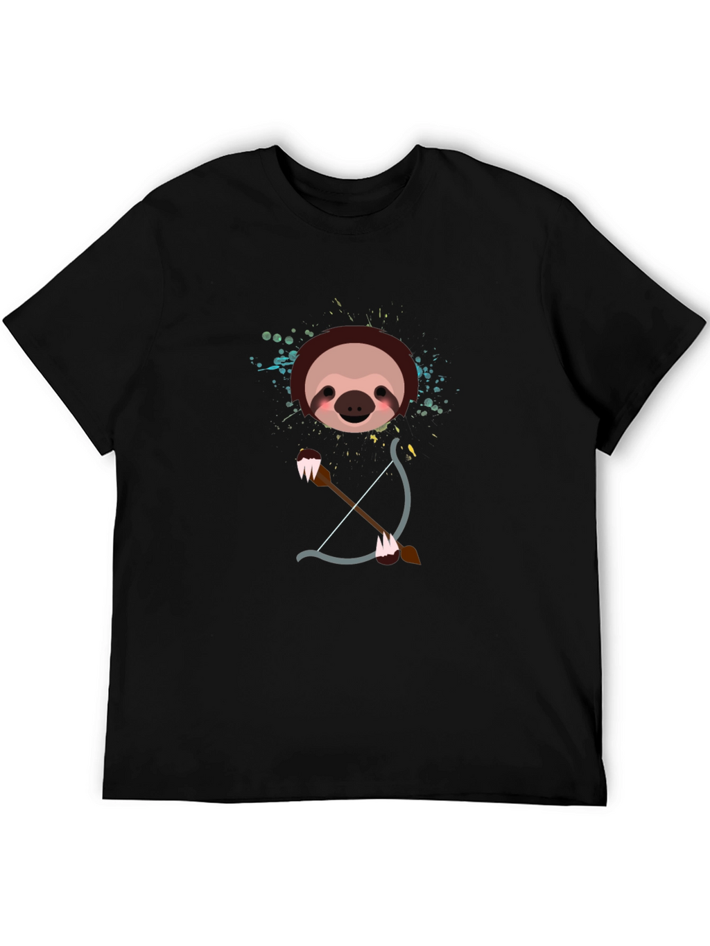 Sloth Archer Graphic Tee - Funny Cartoon Animal T-Shirt