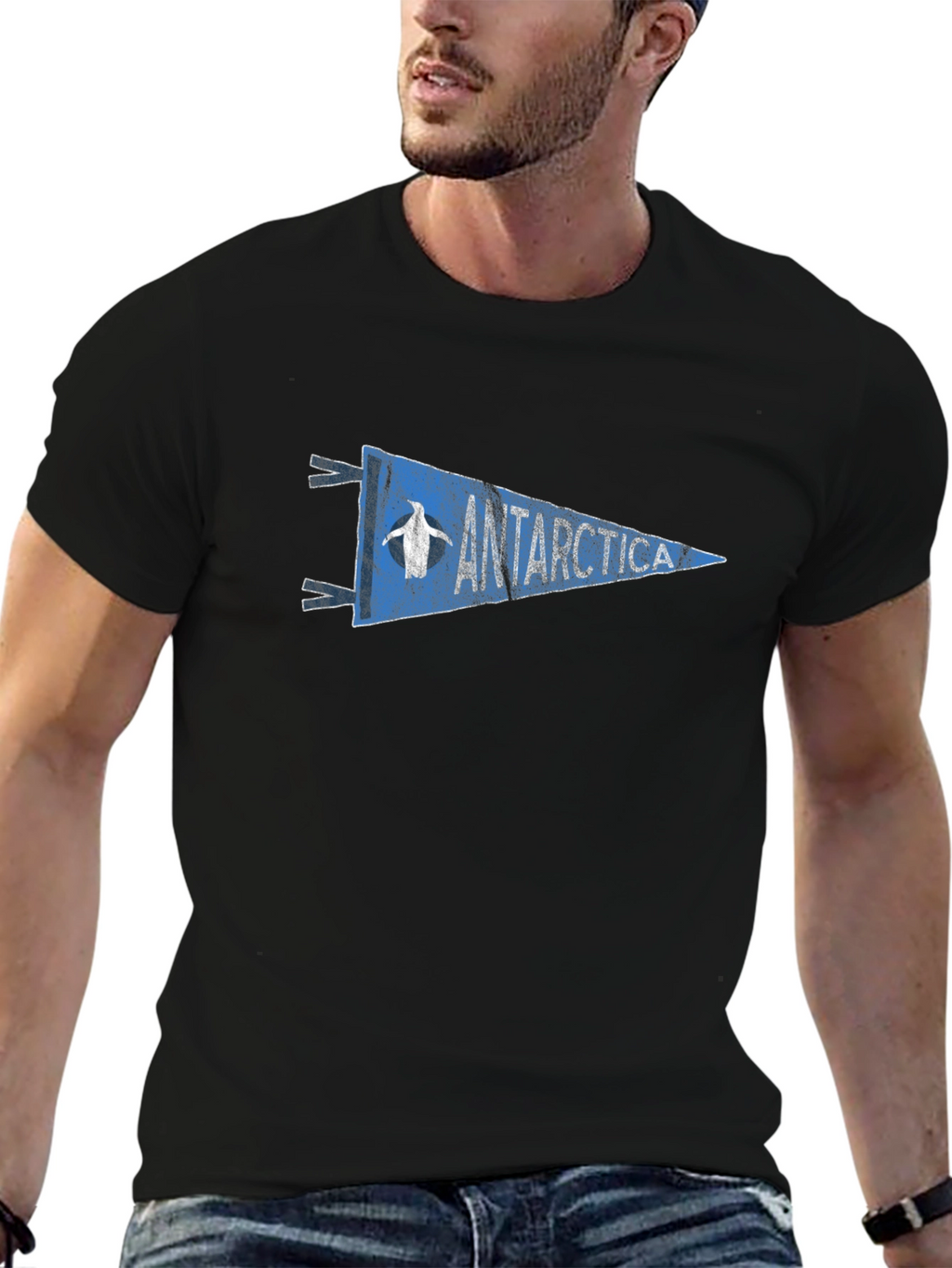 Antarctica Penguin Pennant Graphic Tee