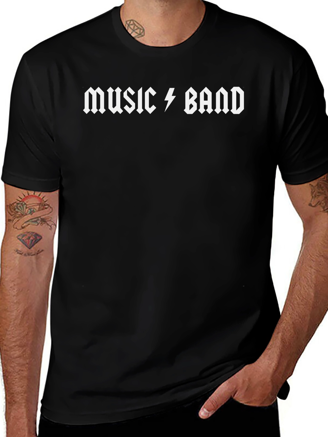 Music Band Black T-Shirt Rock Style
