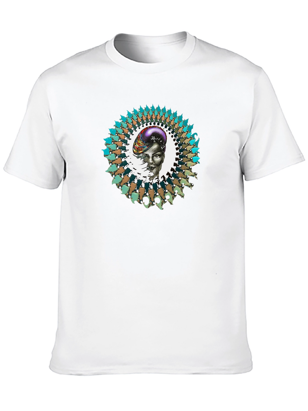 Abstract Graphic Print Black T-Shirt