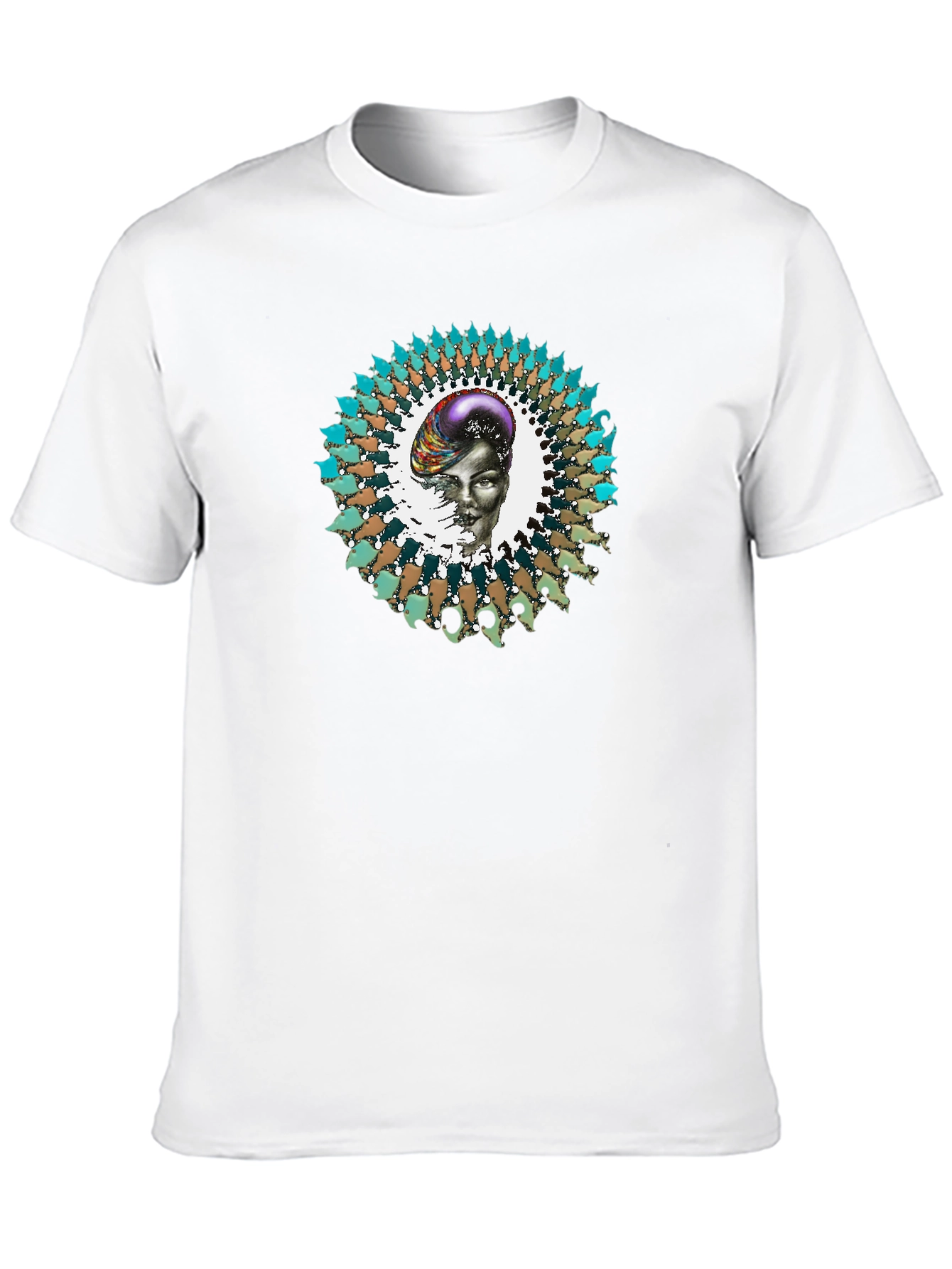 Abstract Graphic Print Black T-Shirt