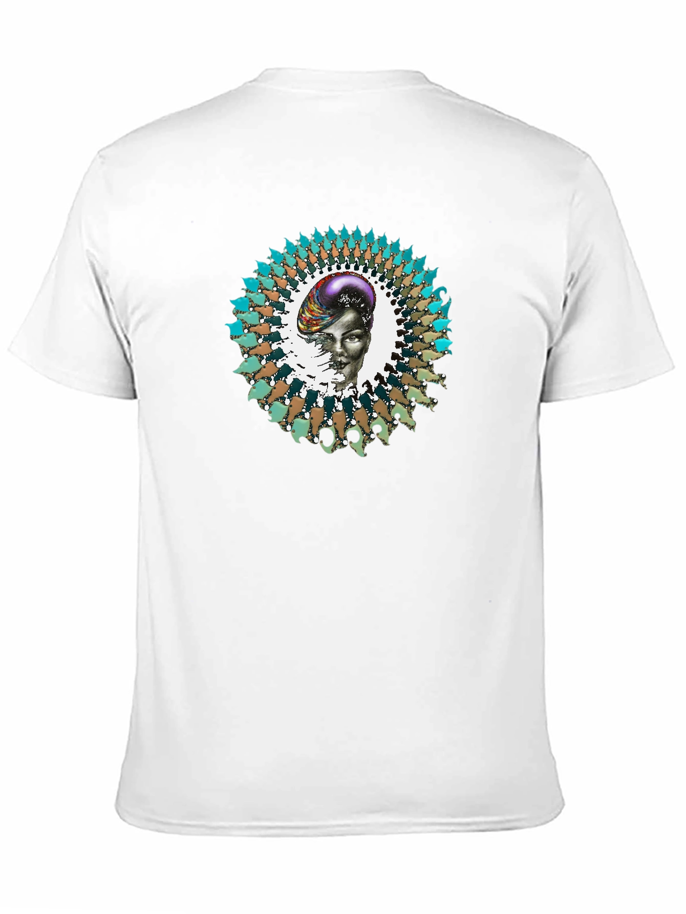 Abstract Graphic Print Black T-Shirt