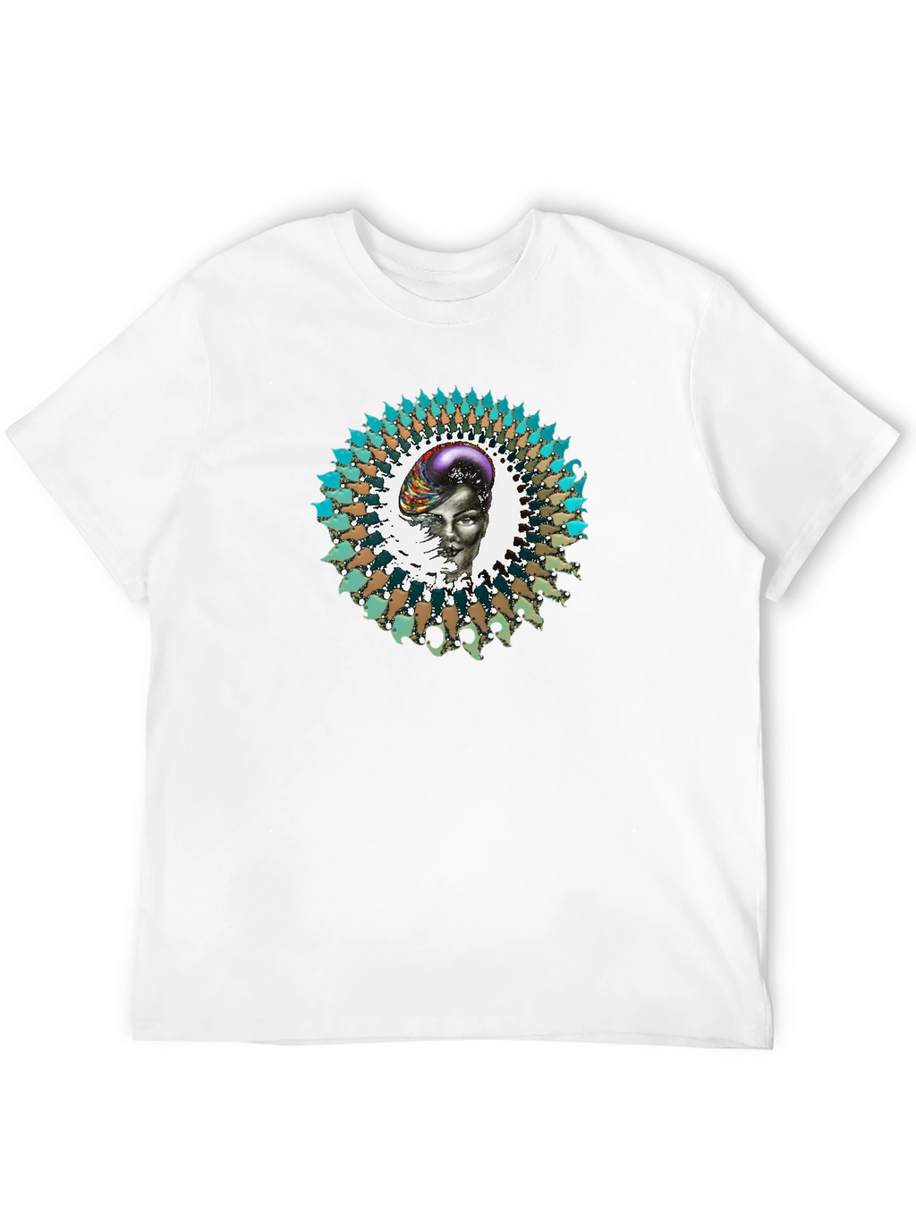 Abstract Graphic Print Black T-Shirt