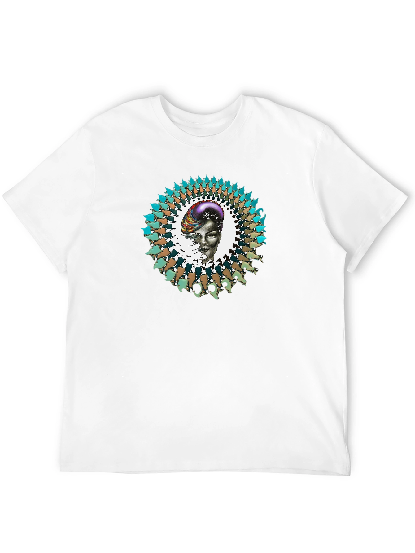 Abstract Graphic Print Black T-Shirt
