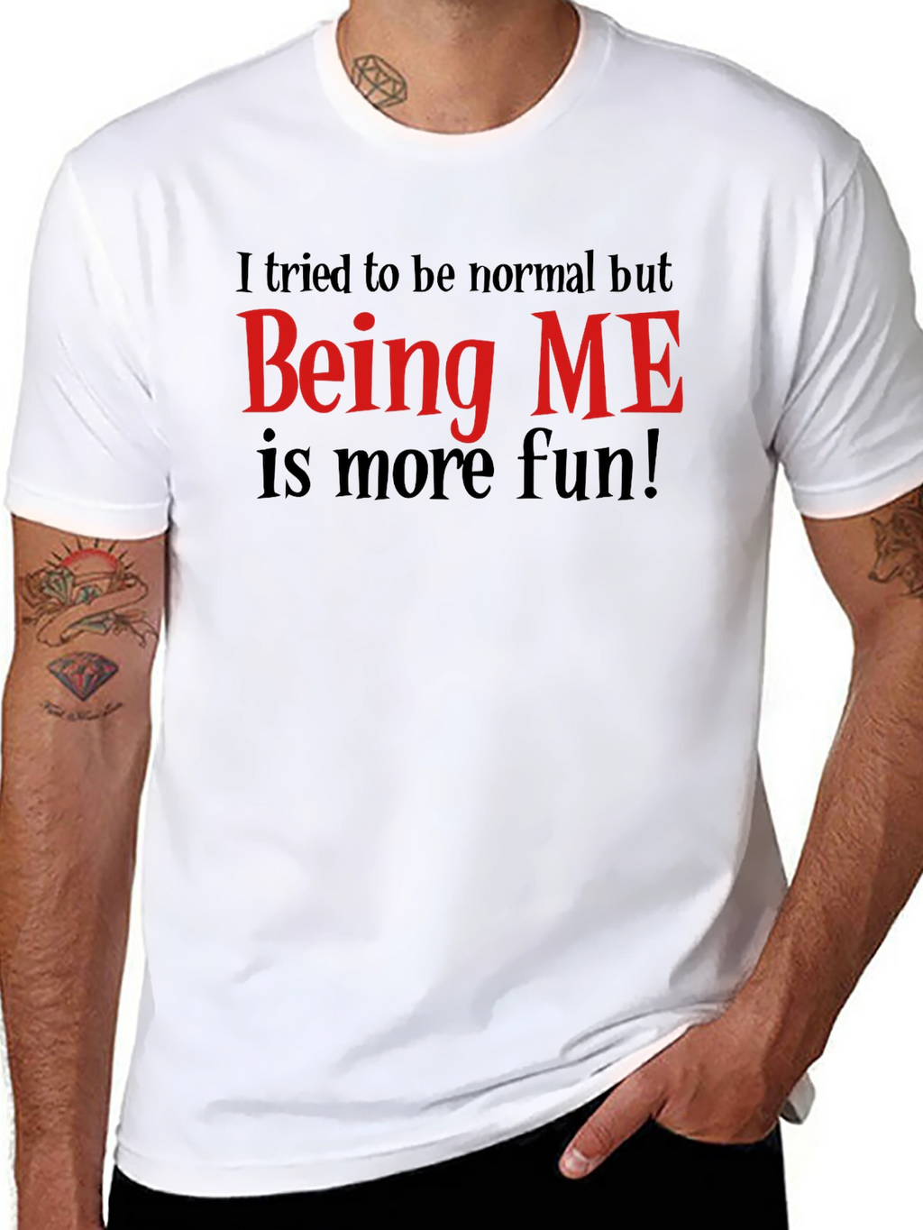 Funny Being ME Graphic Tee - Black Cotton T-Shirt