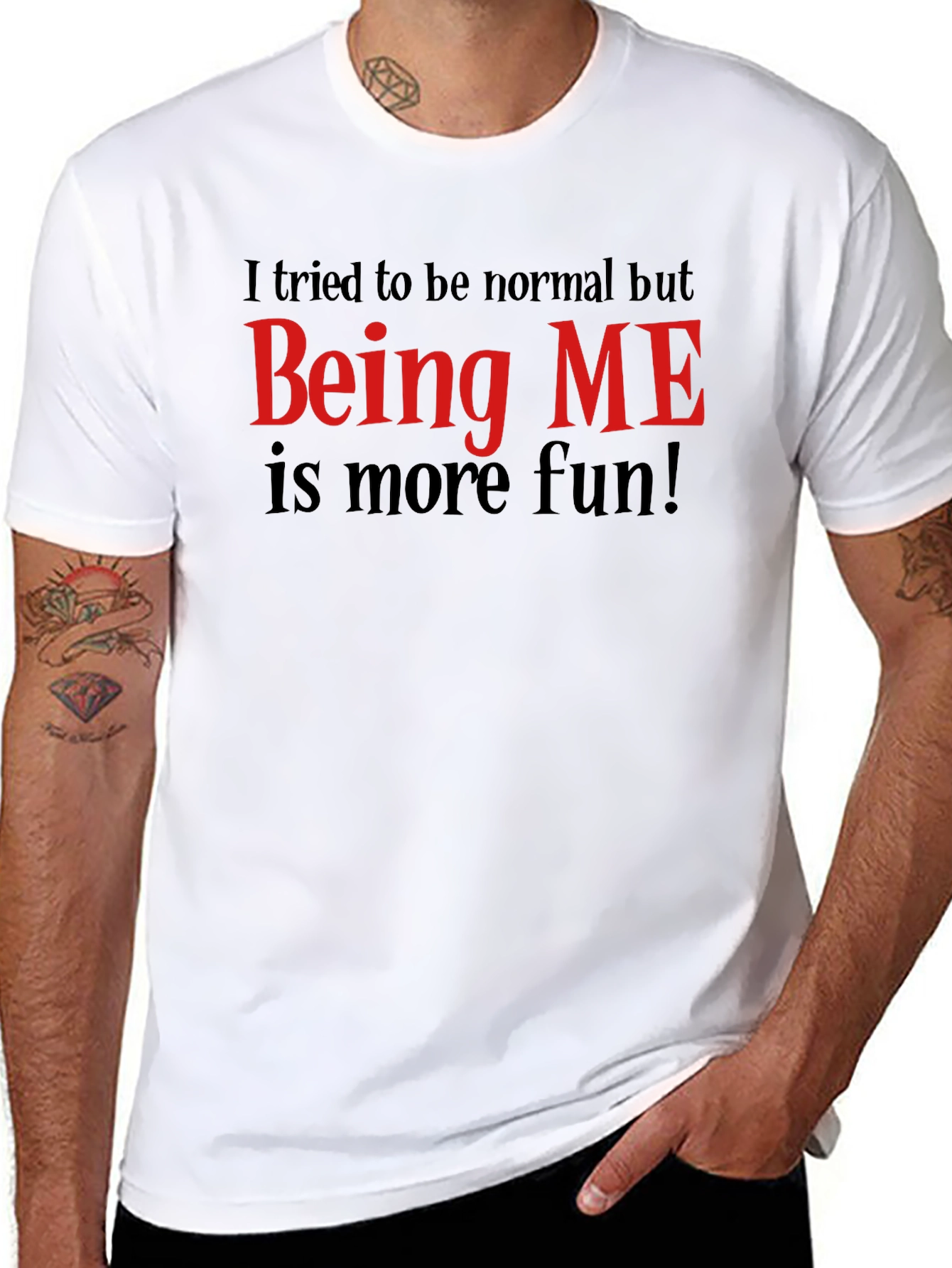 Funny Being ME Graphic Tee - Black Cotton T-Shirt