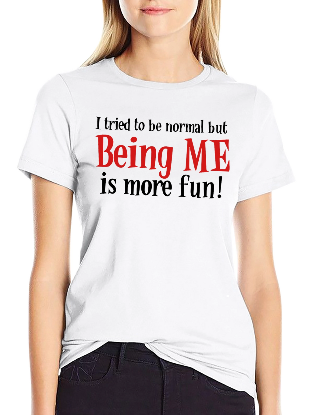 Funny Being ME Graphic Tee - Black Cotton T-Shirt
