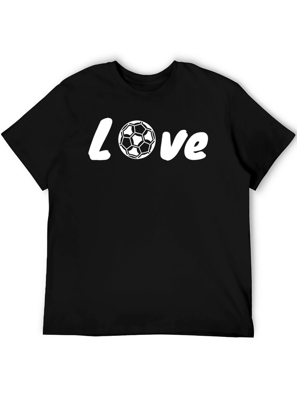Love Soccer Graphic T-Shirt - Black