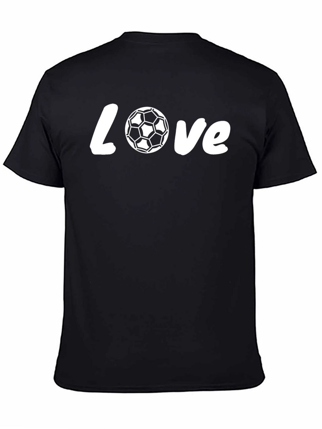 Love Soccer Graphic T-Shirt - Black