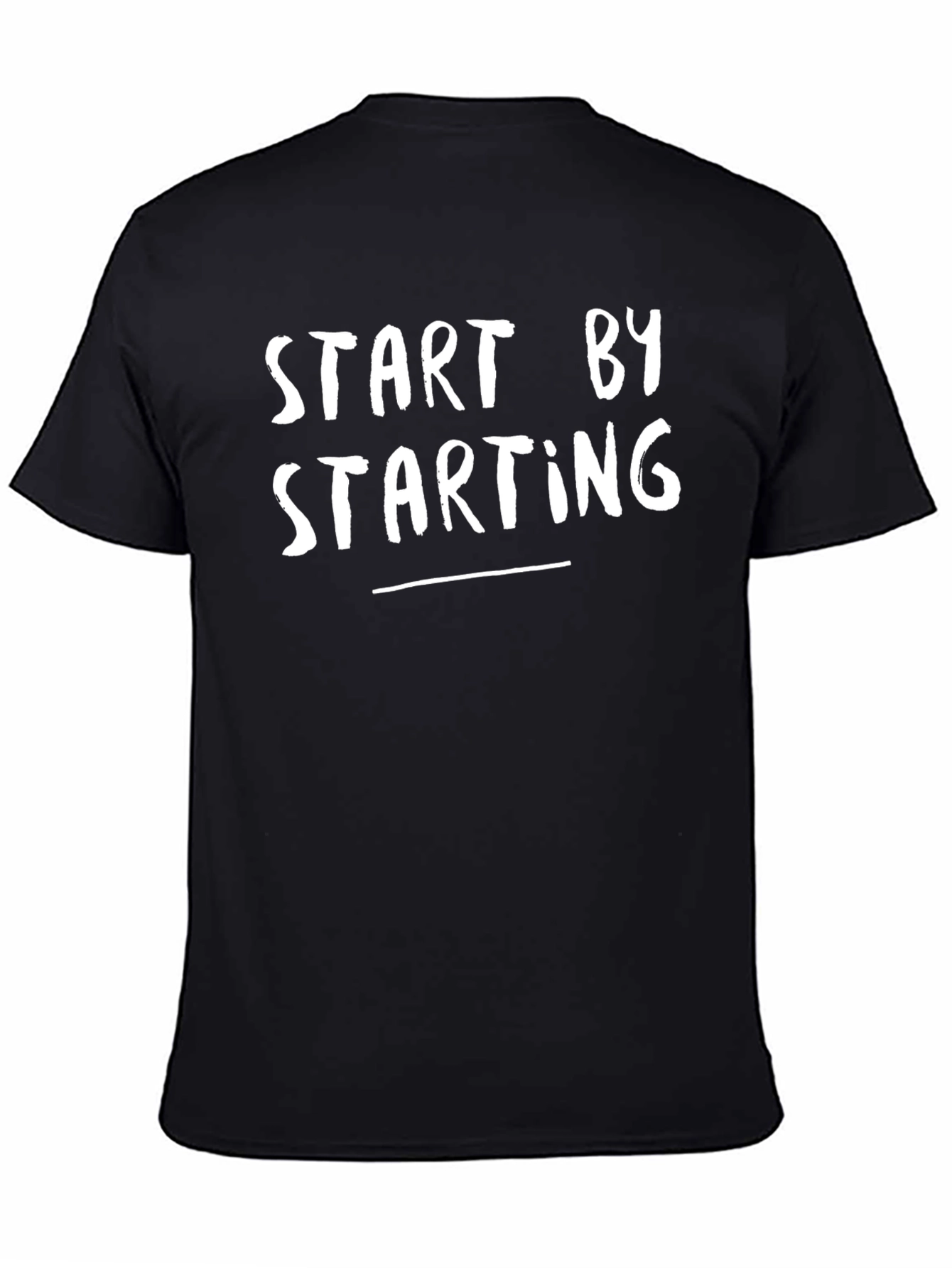 Start by Starting Graphic Tee - Black Casual T-Shirt