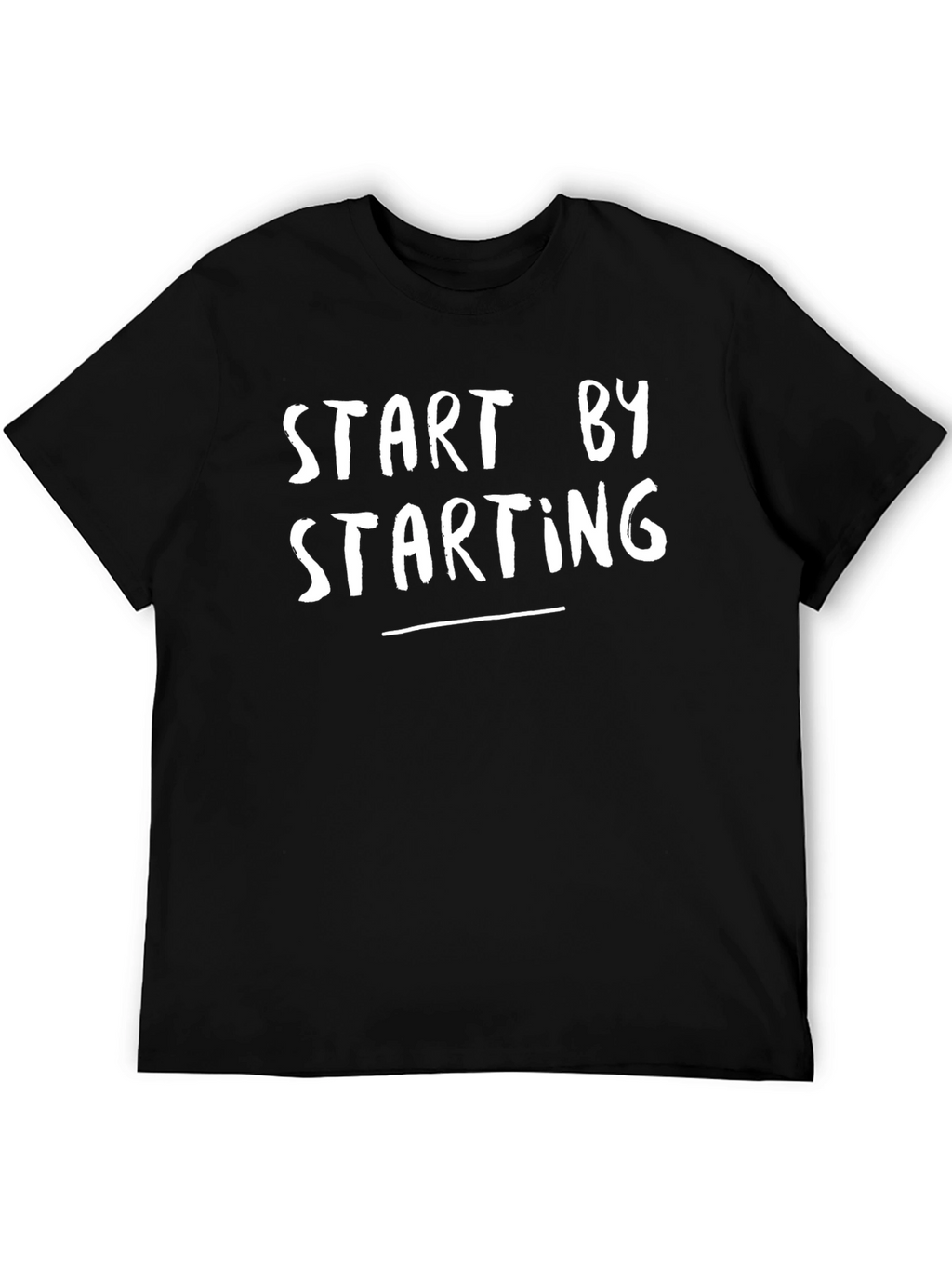 Start by Starting Graphic Tee - Black Casual T-Shirt