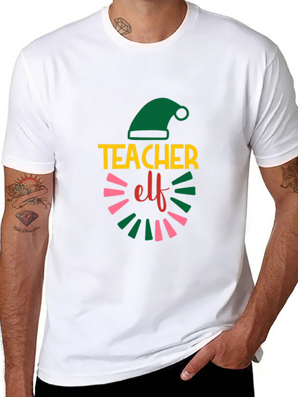 Teacher Elf Christmas T-Shirt