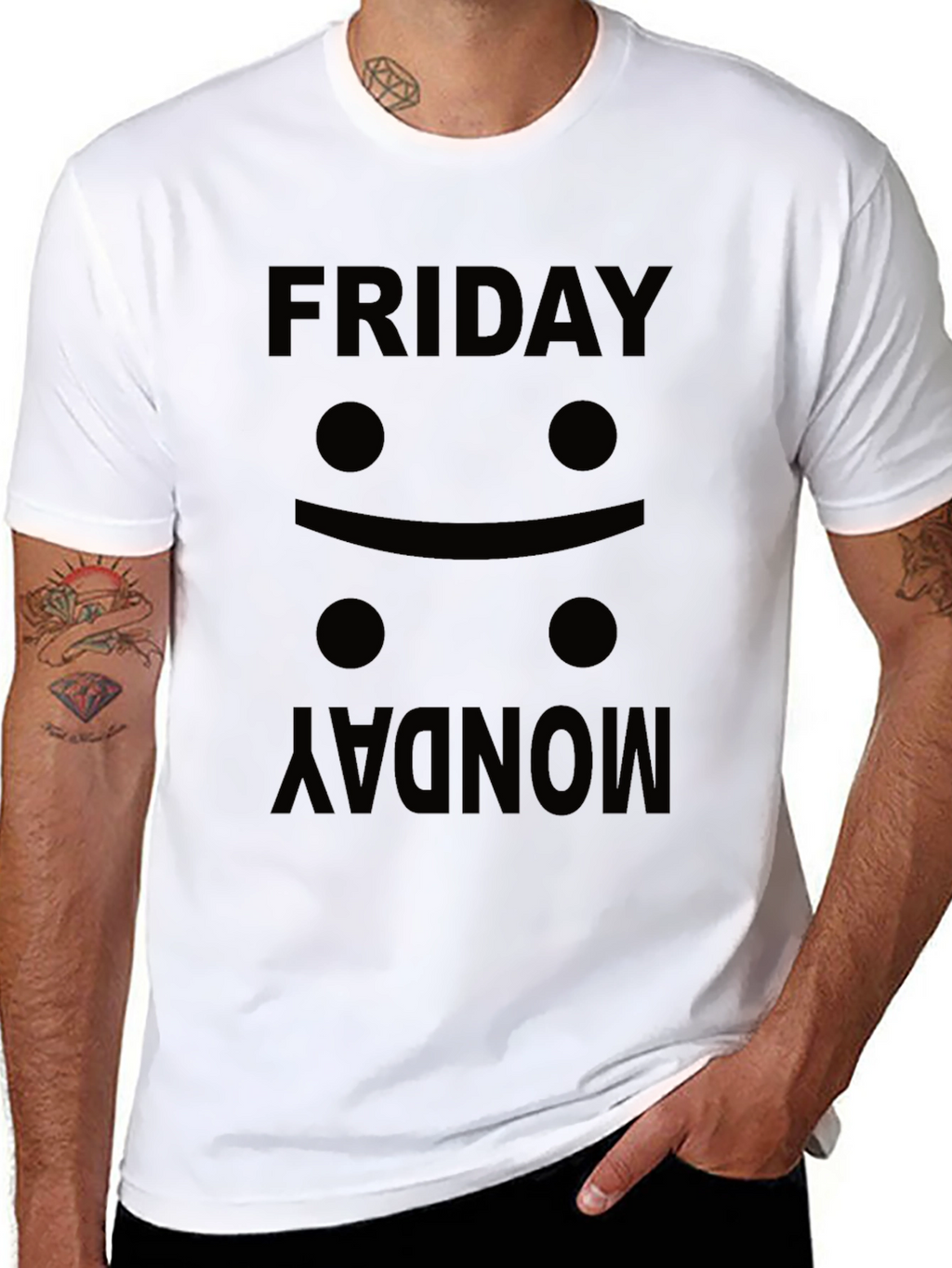 Friday Mood Black Graphic Tee