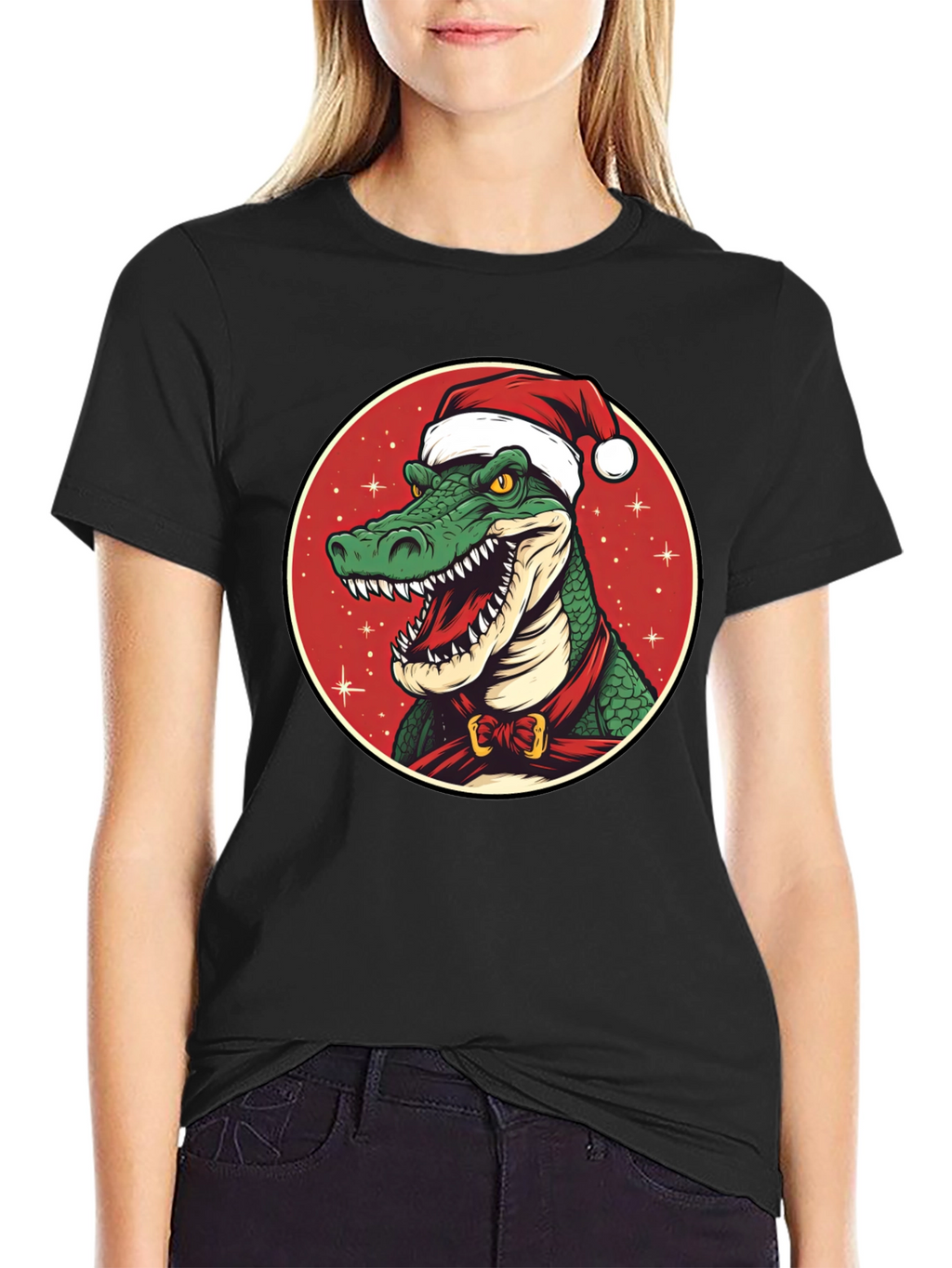 Festive Gator Tee: Holiday Crocodile Shirt
