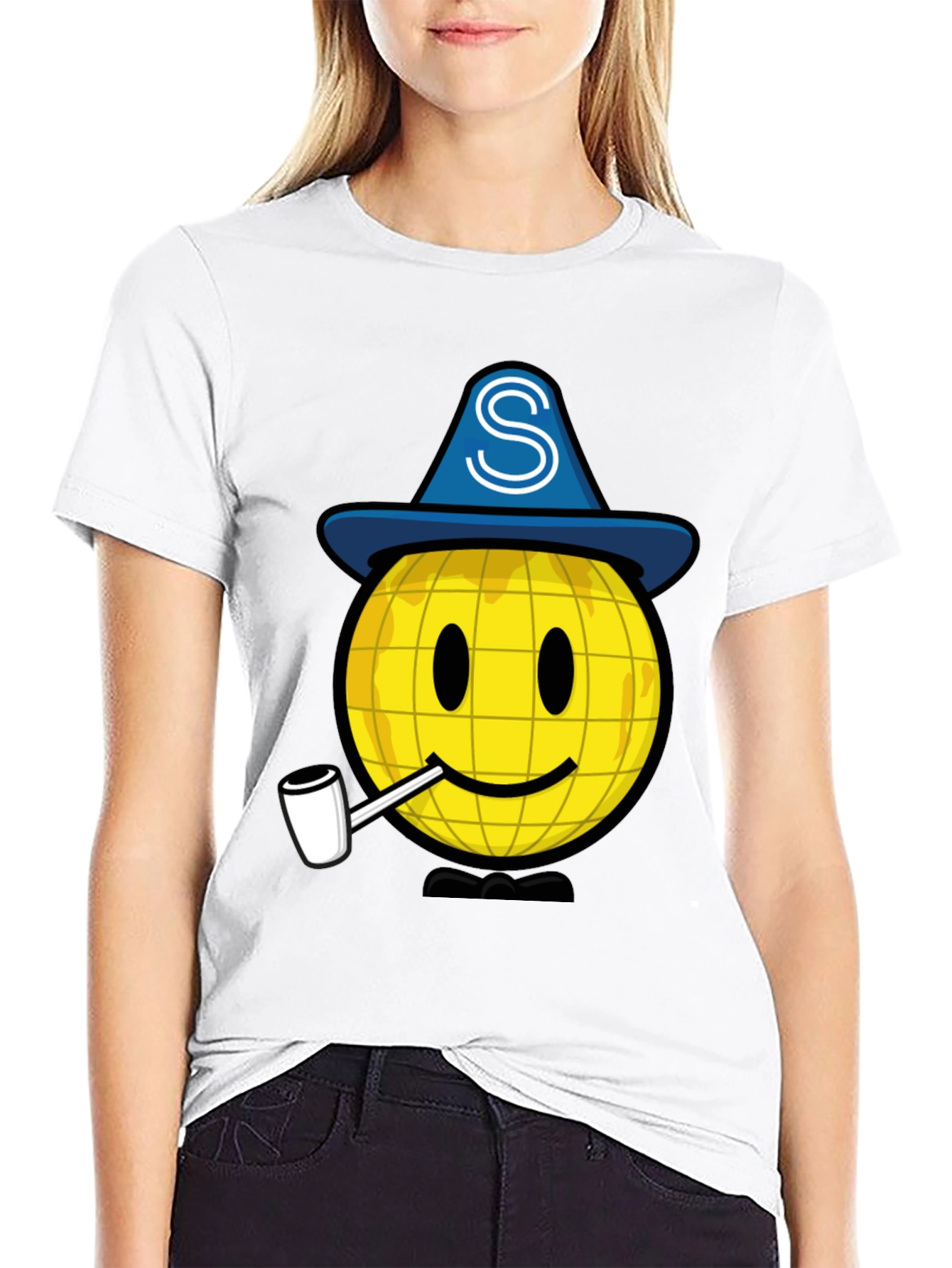 Wizard Smiley Face Graphic T-Shirt