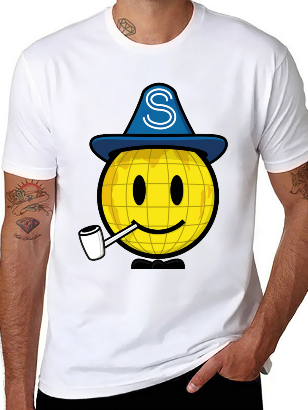 Wizard Smiley Face Graphic T-Shirt