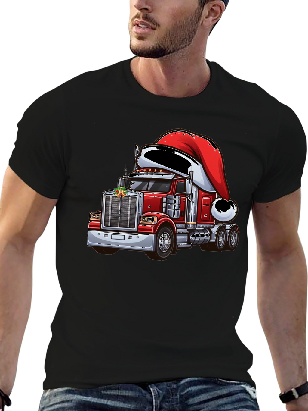 Christmas Trucker T-Shirt - Holiday Style