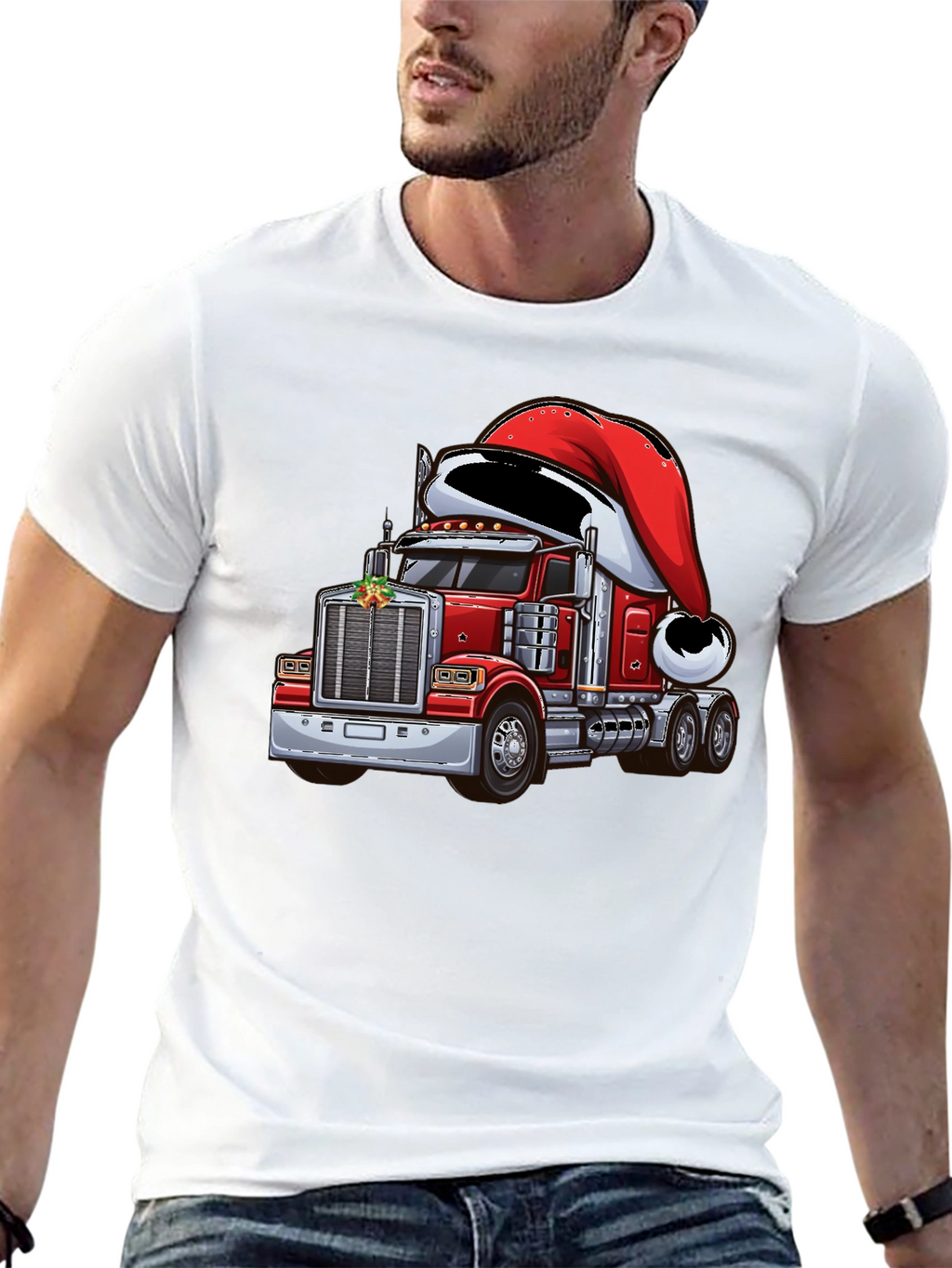 Christmas Trucker T-Shirt - Holiday Style