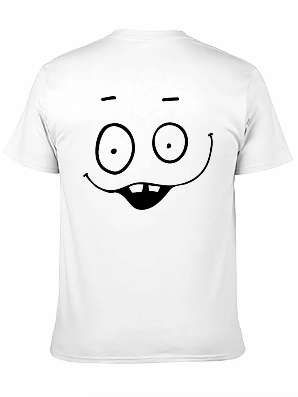 Funny Cartoon Face Black T-Shirt
