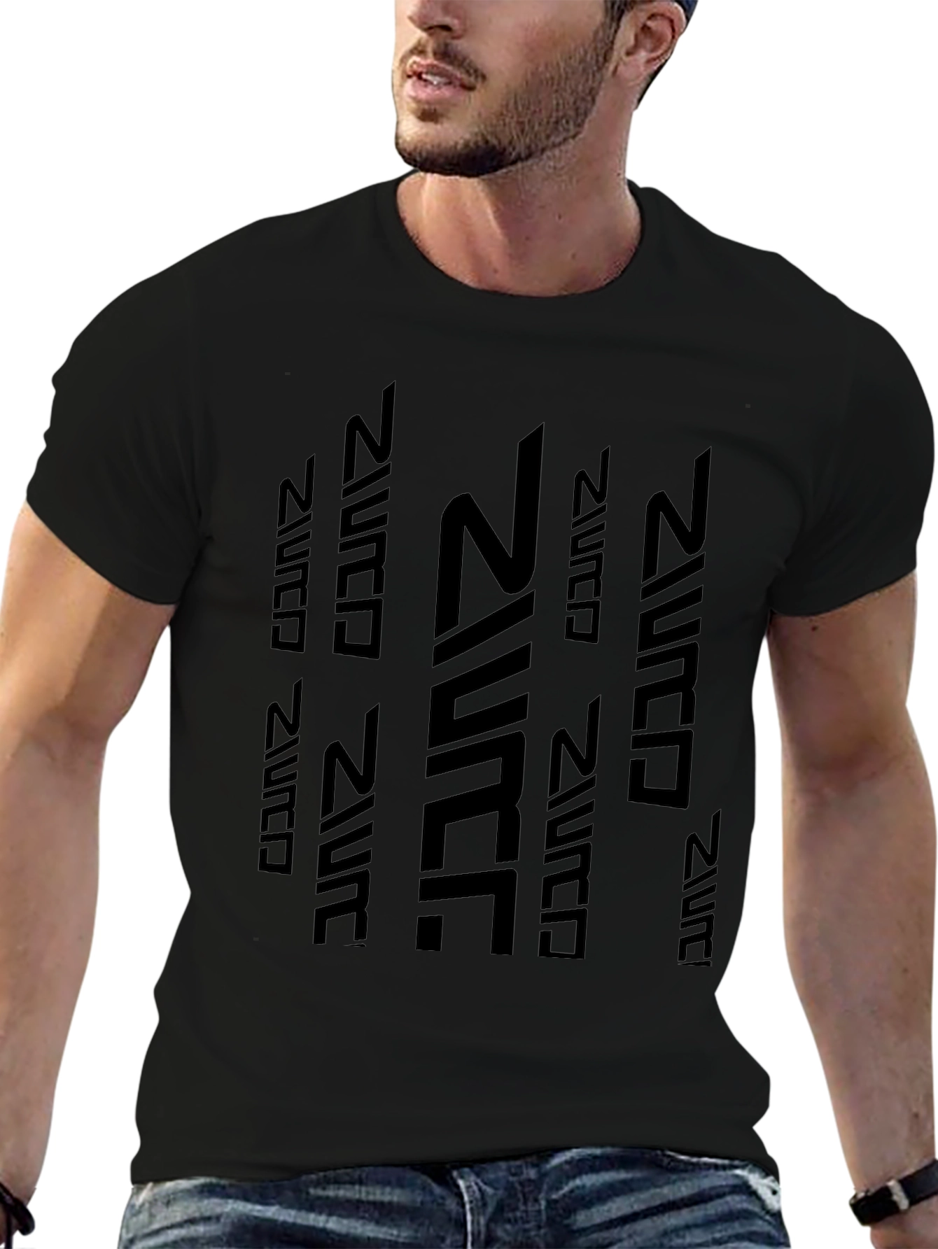 Abstract Print Black T-Shirt - Modern Casual Tee