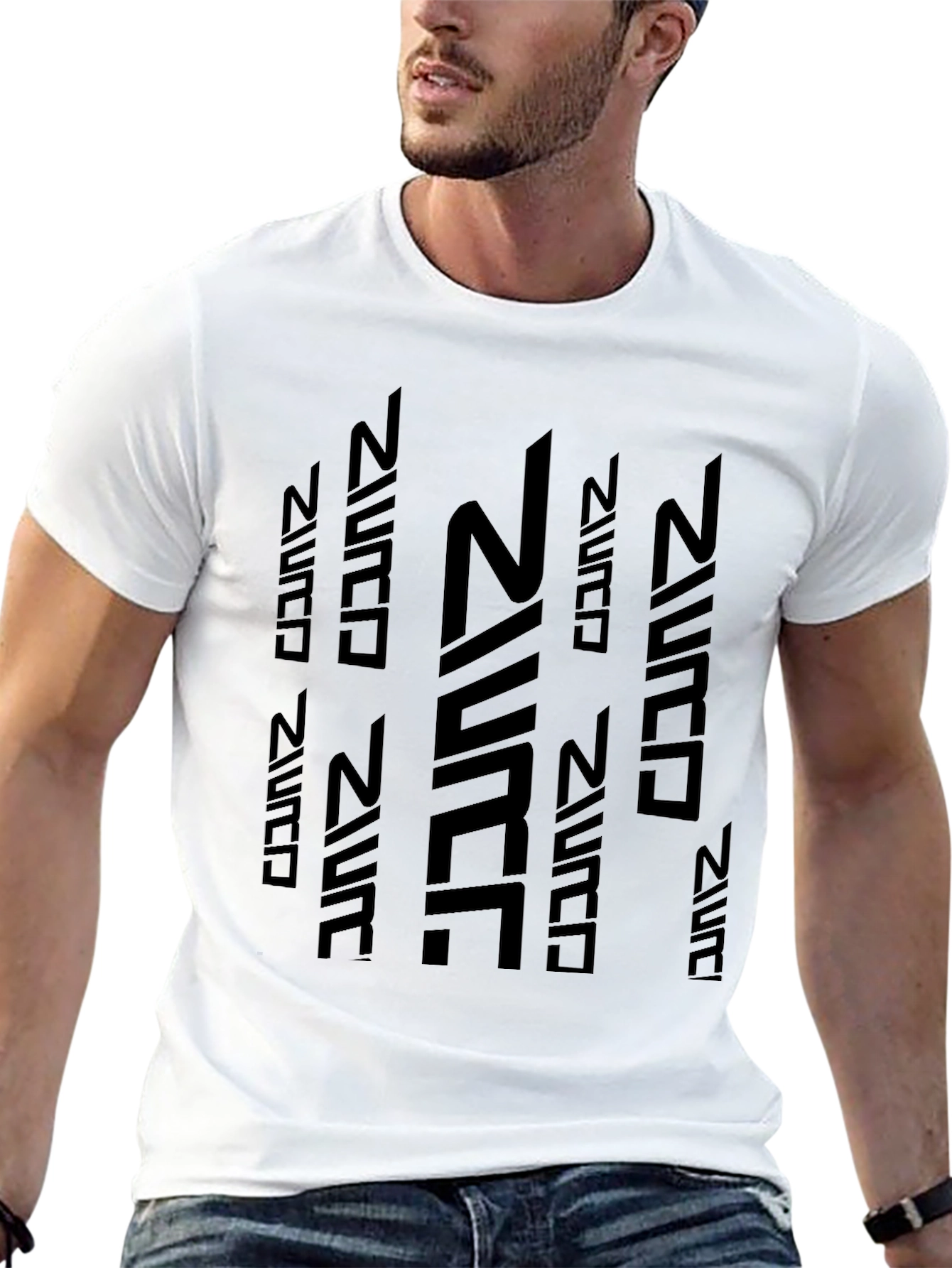 Abstract Print Black T-Shirt - Modern Casual Tee