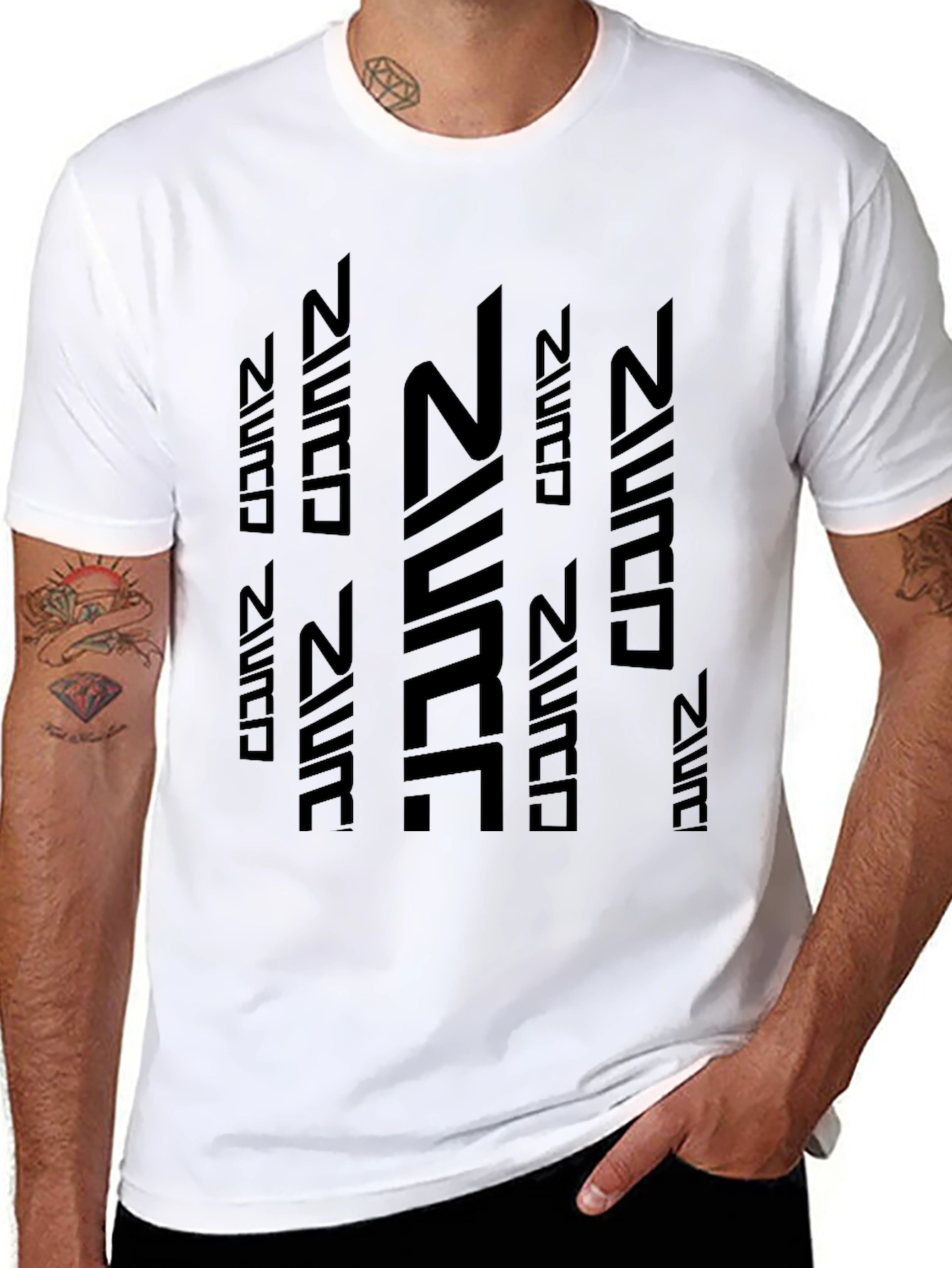 Abstract Print Black T-Shirt - Modern Casual Tee