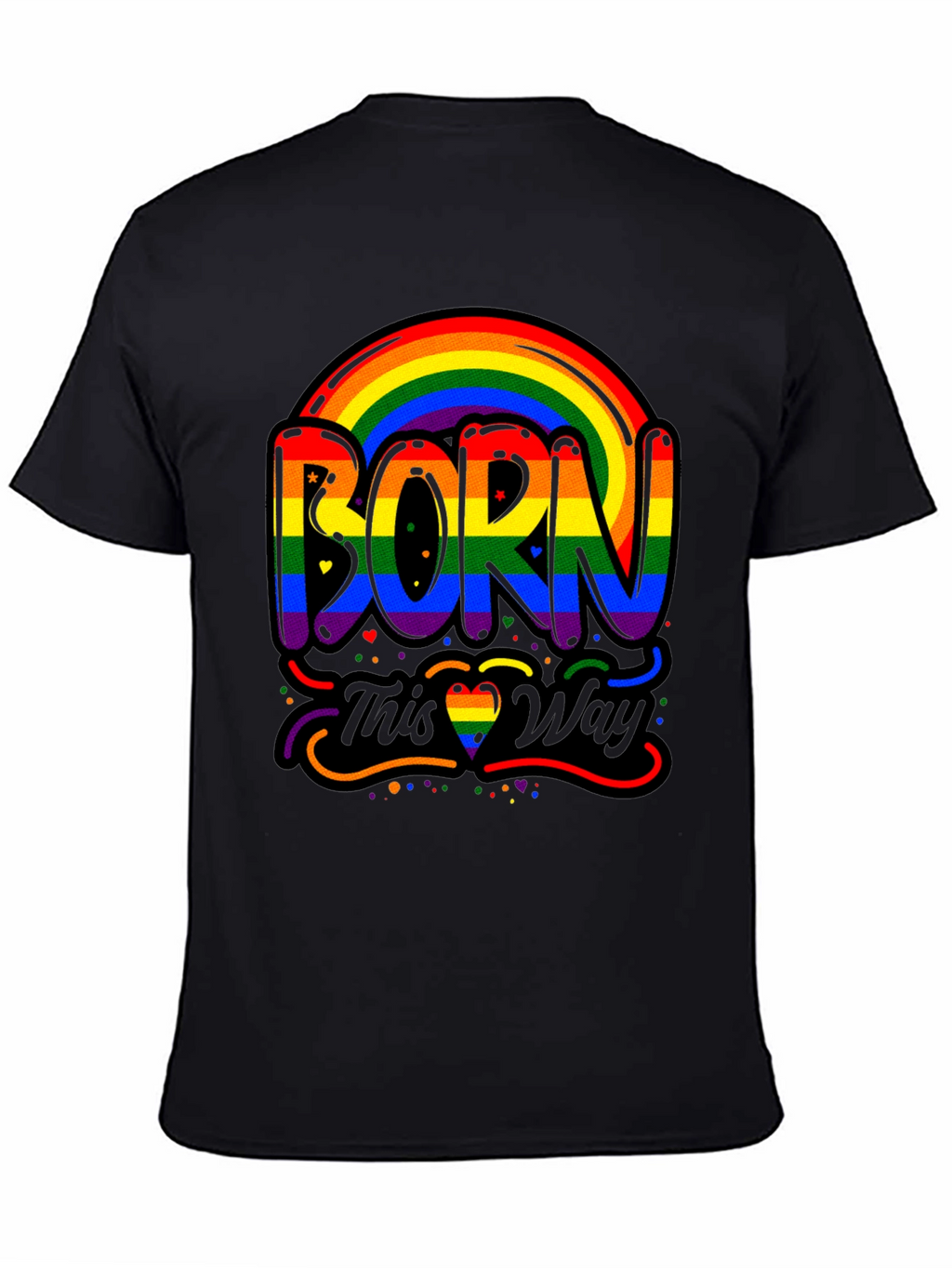 Born This Way Pride Rainbow Graphic Tee