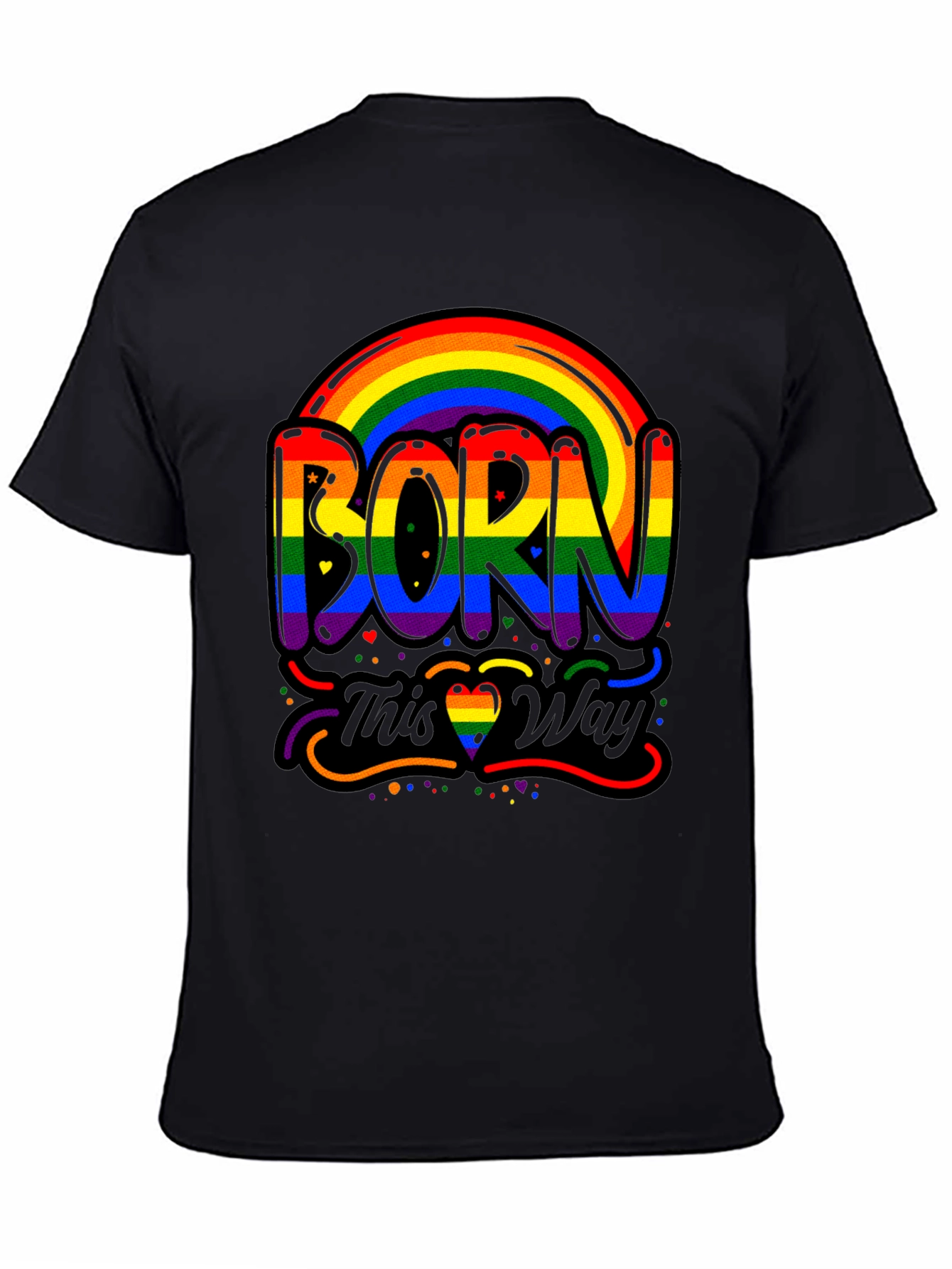 Born This Way Pride Rainbow Graphic Tee
