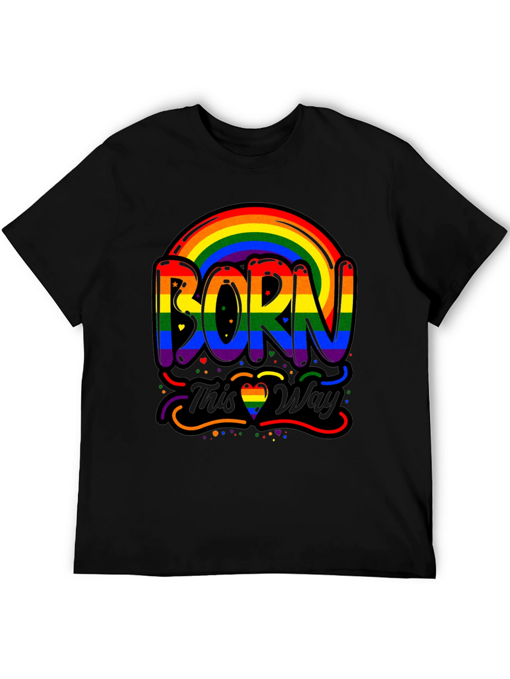 Born This Way Pride Rainbow Graphic Tee
