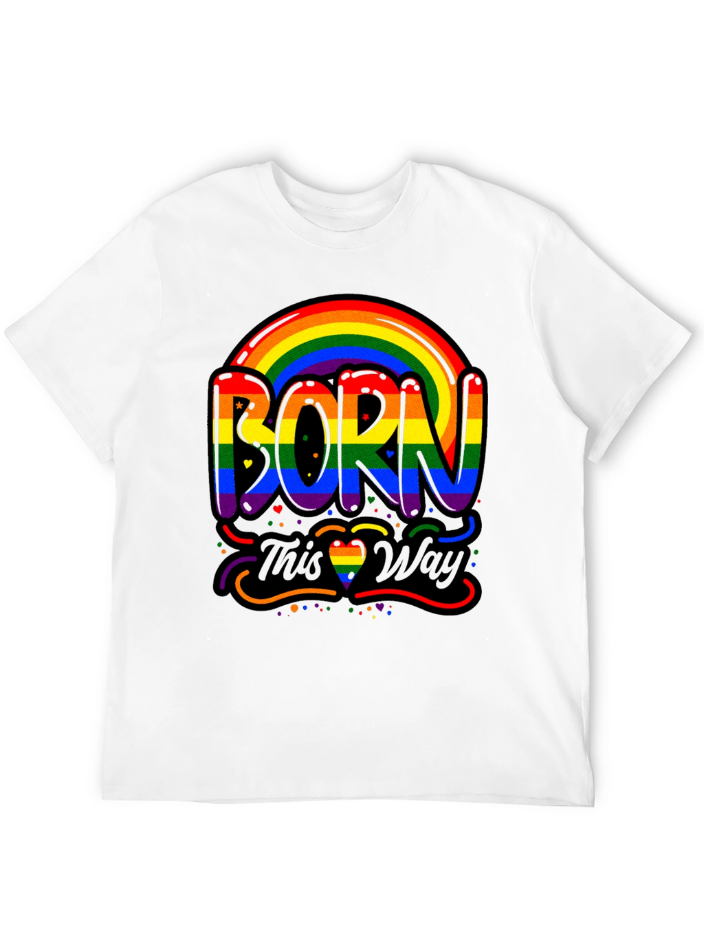 Born This Way Pride Rainbow Graphic Tee