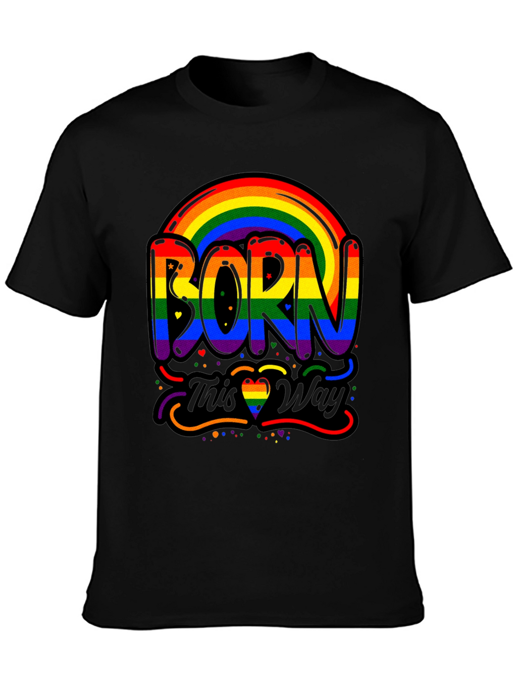 Born This Way Pride Rainbow Graphic Tee