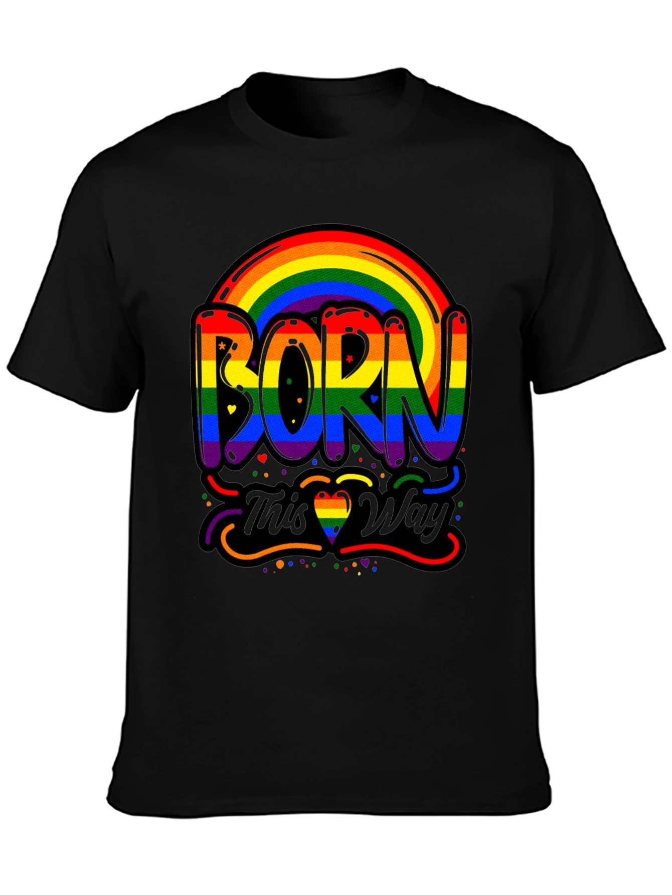 Born This Way Pride Rainbow Graphic Tee