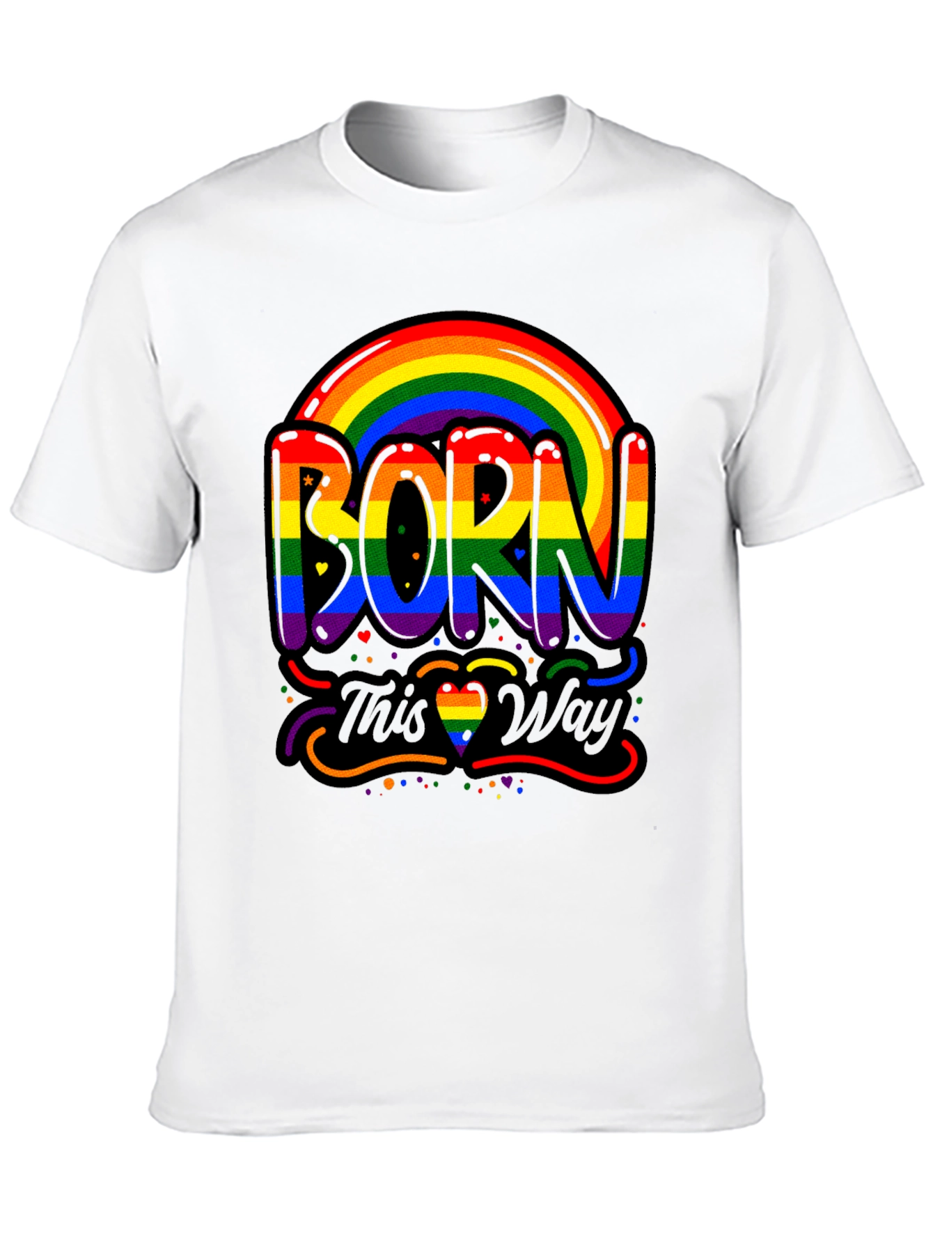 Born This Way Pride Rainbow Graphic Tee