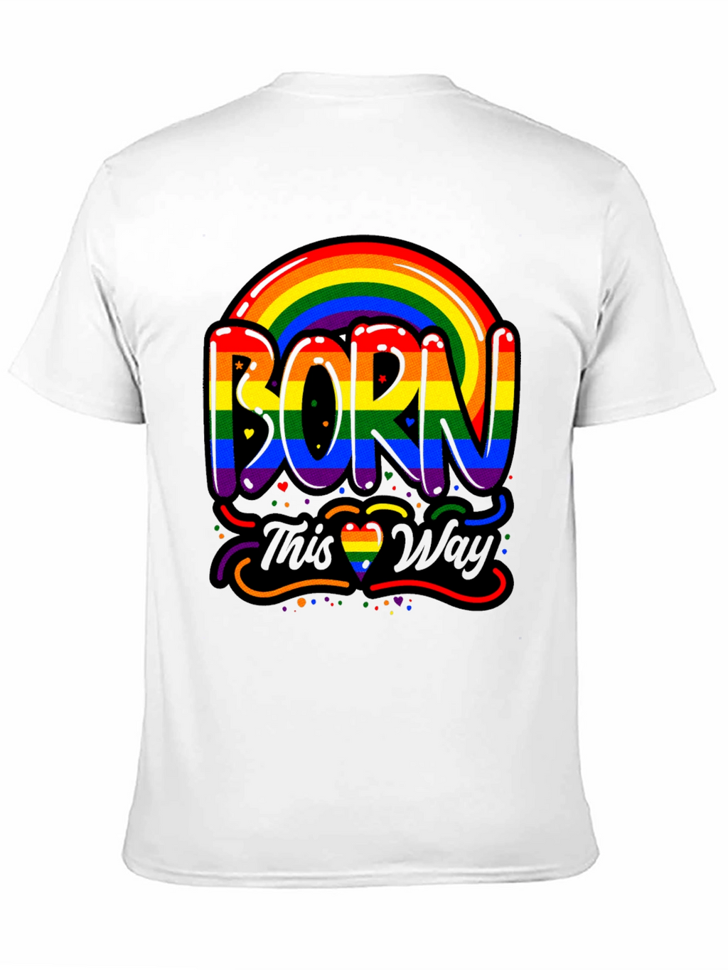 Born This Way Pride Rainbow Graphic Tee
