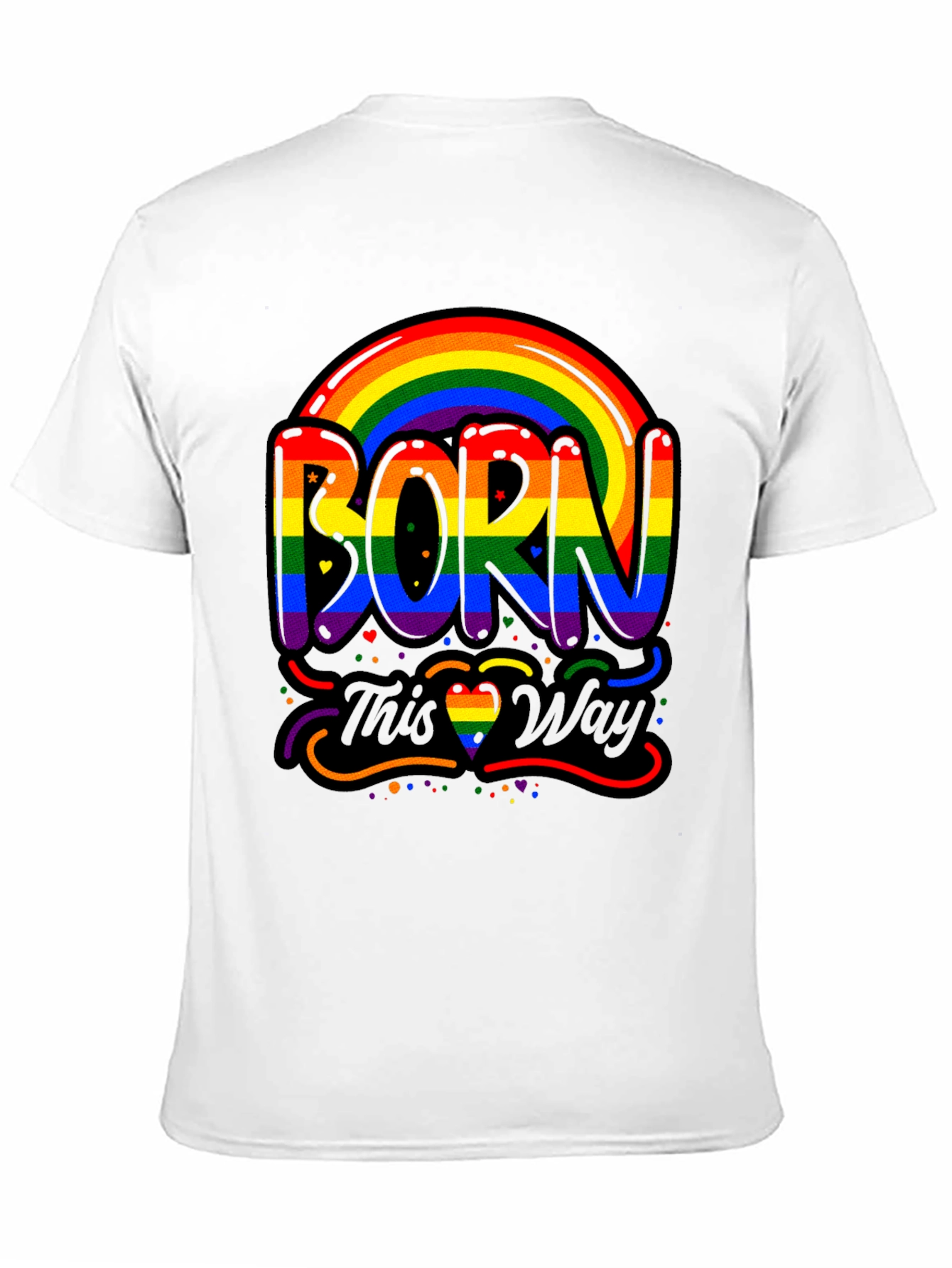 Born This Way Pride Rainbow Graphic Tee
