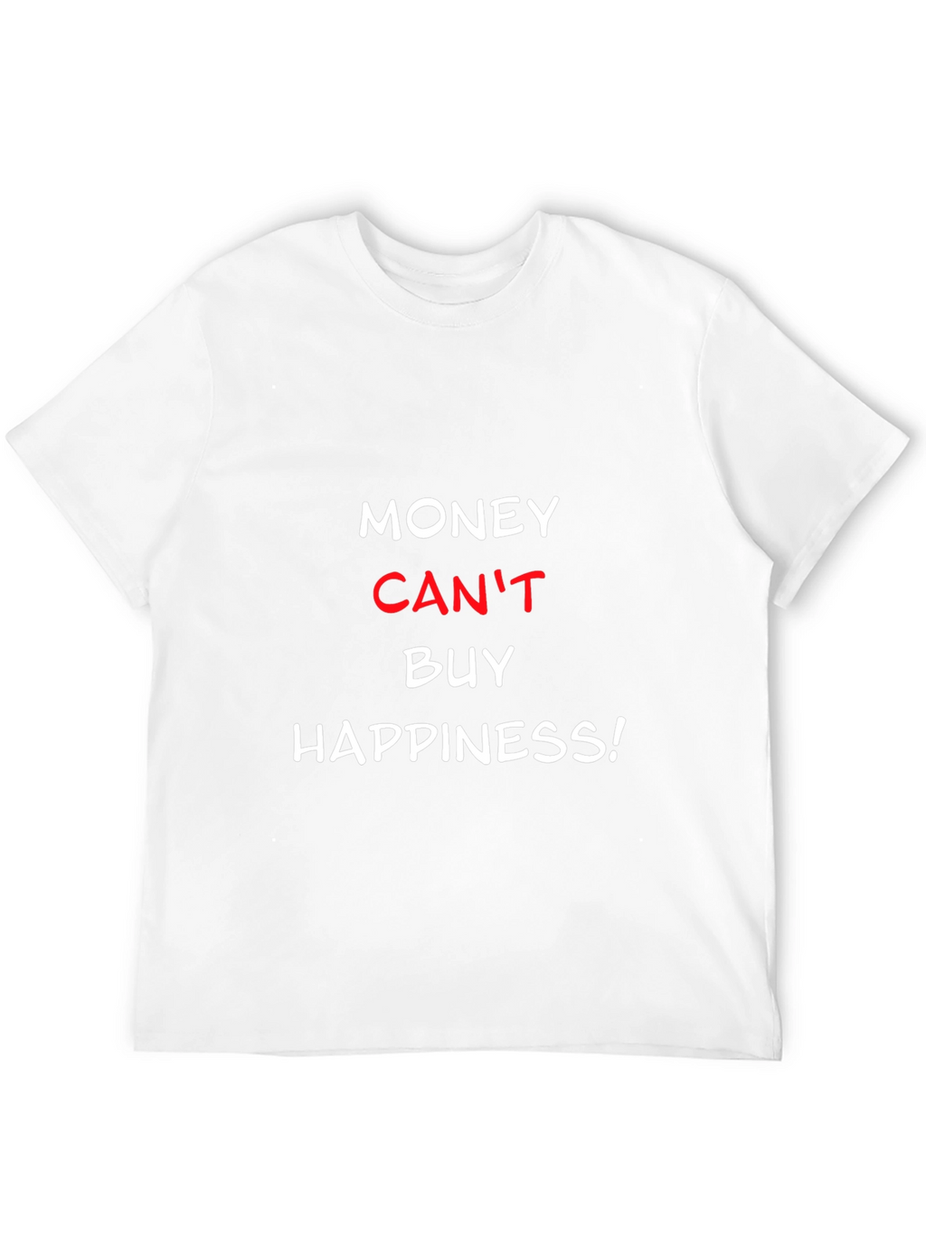 Money Cant Buy Happiness Black Crew Neck Tee