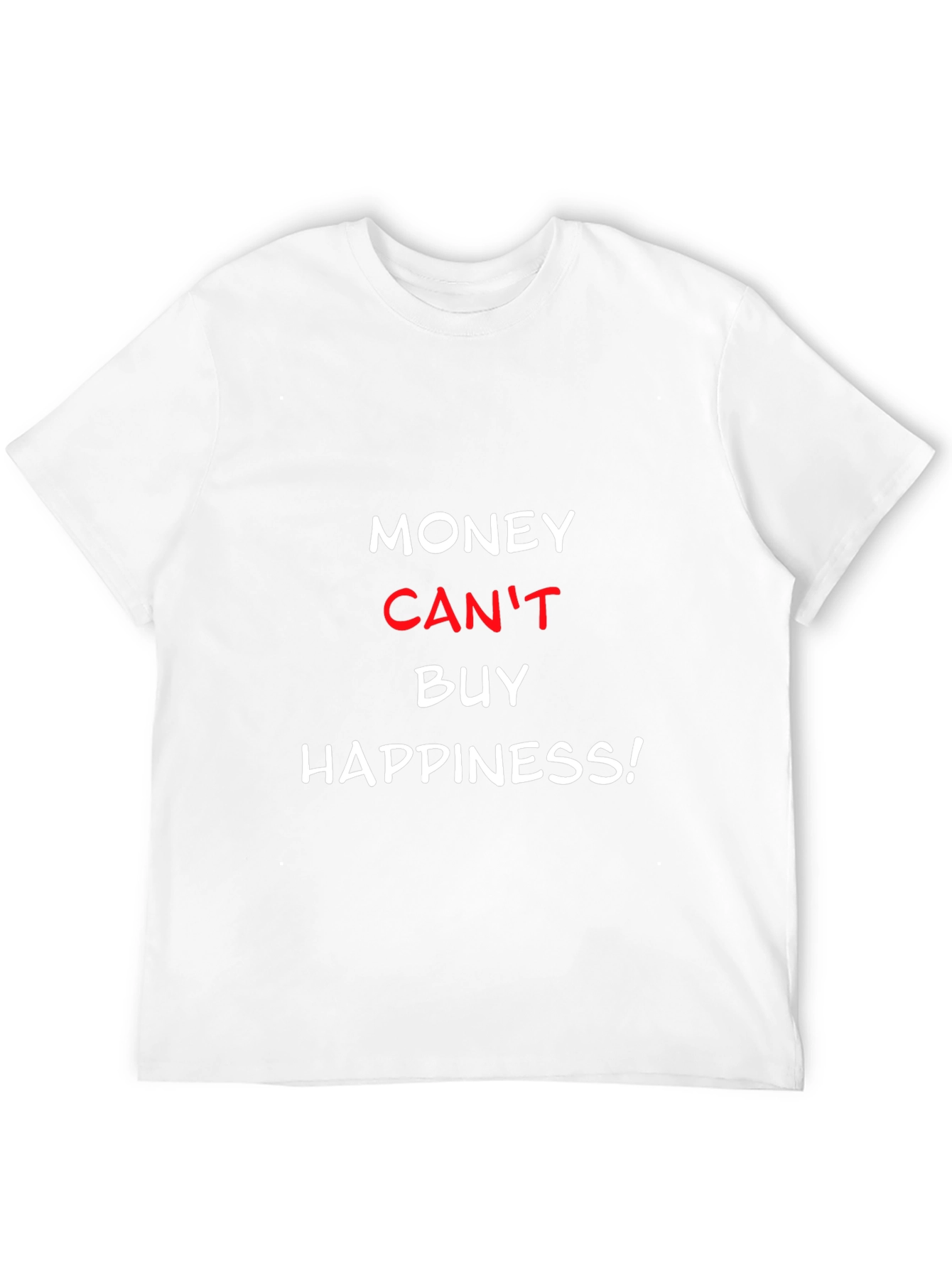 Money Cant Buy Happiness Black Crew Neck Tee