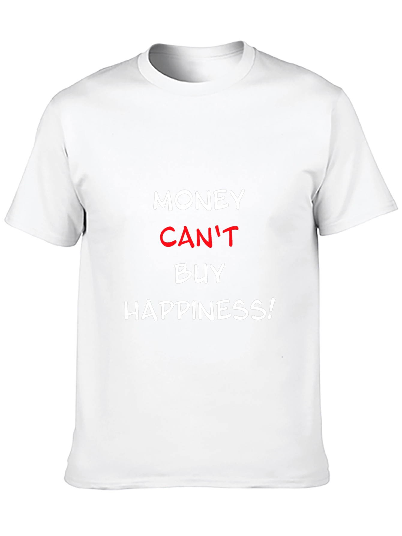 Money Cant Buy Happiness Black Crew Neck Tee