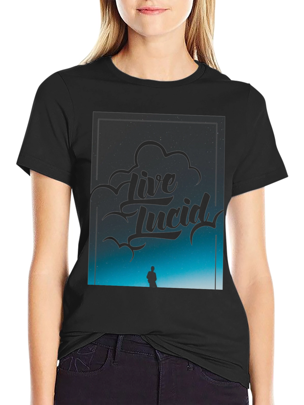 Live Lucid Black Graphic Tee