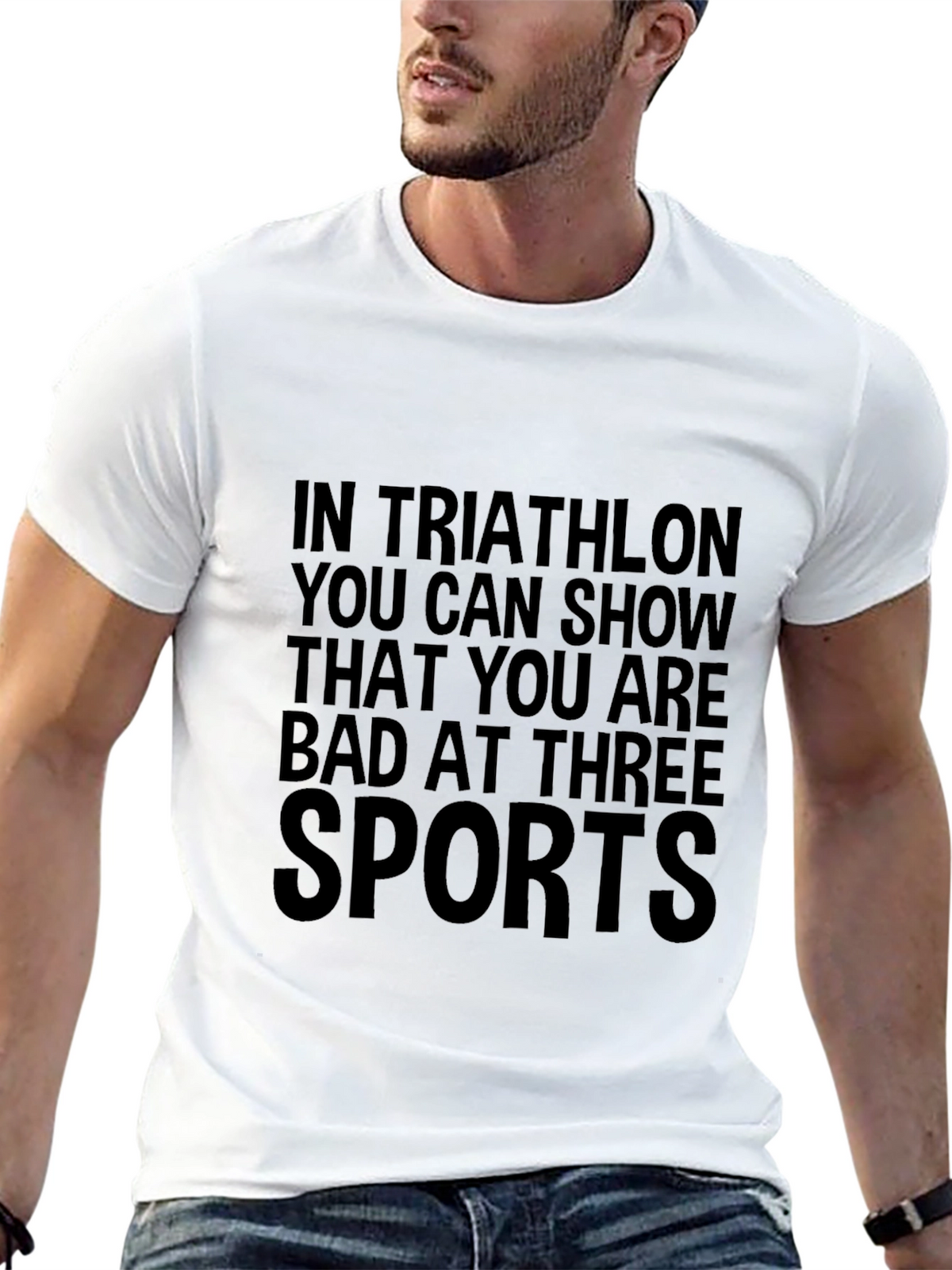 Triathlon Humor Graphic T-Shirt - Three Sports Fail